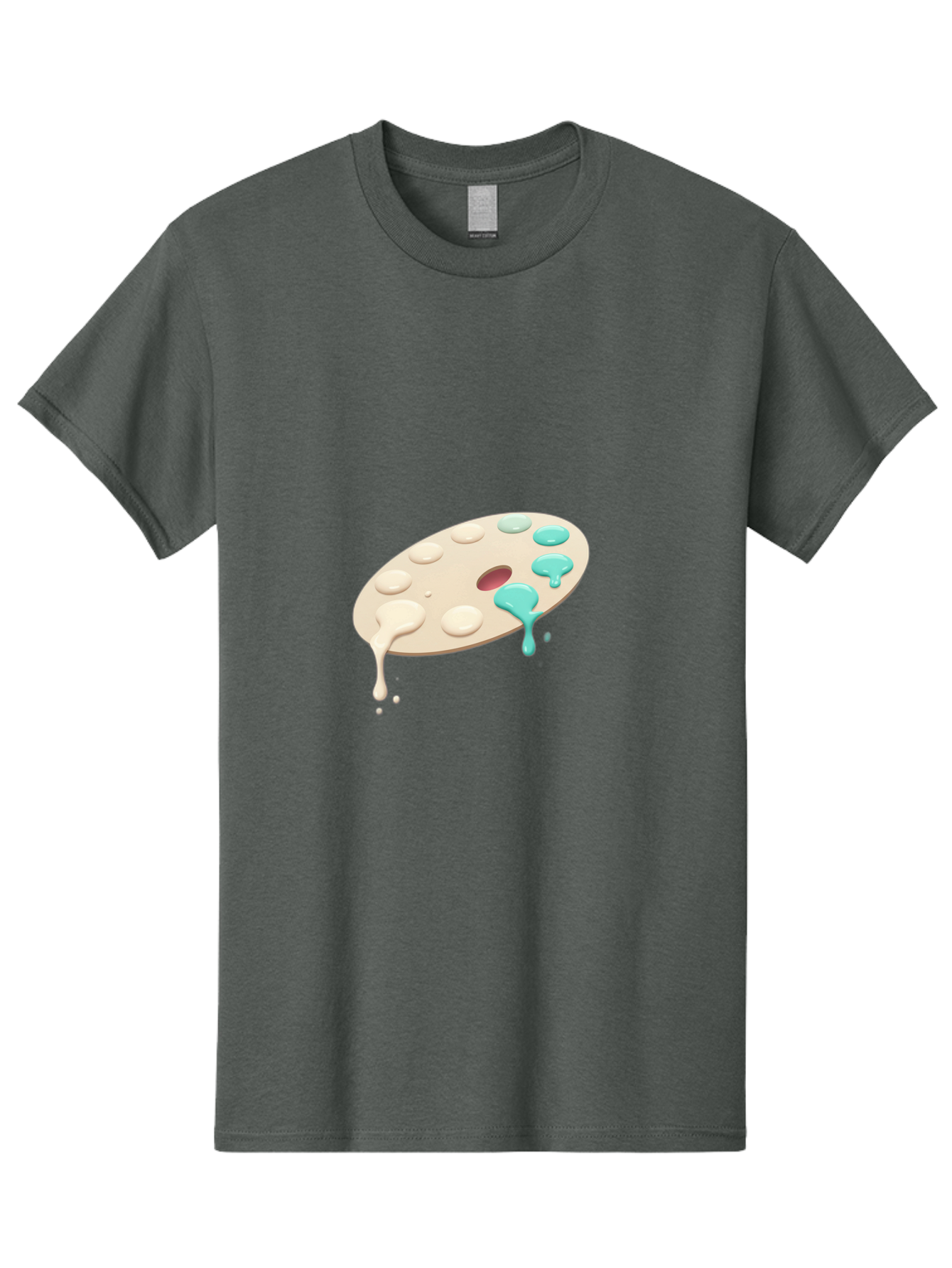 Paint-Palette-1 Men'S Graphic Tee, 100% Cotton, Comfortable Casual Summer Wear, Machine Washable, Vintage Camera, Old Camera, Antique Camera, Black Camera, Classic Photography, Photography Equipment, Nostalgic Device, Film Camera, Camera Art Baj606