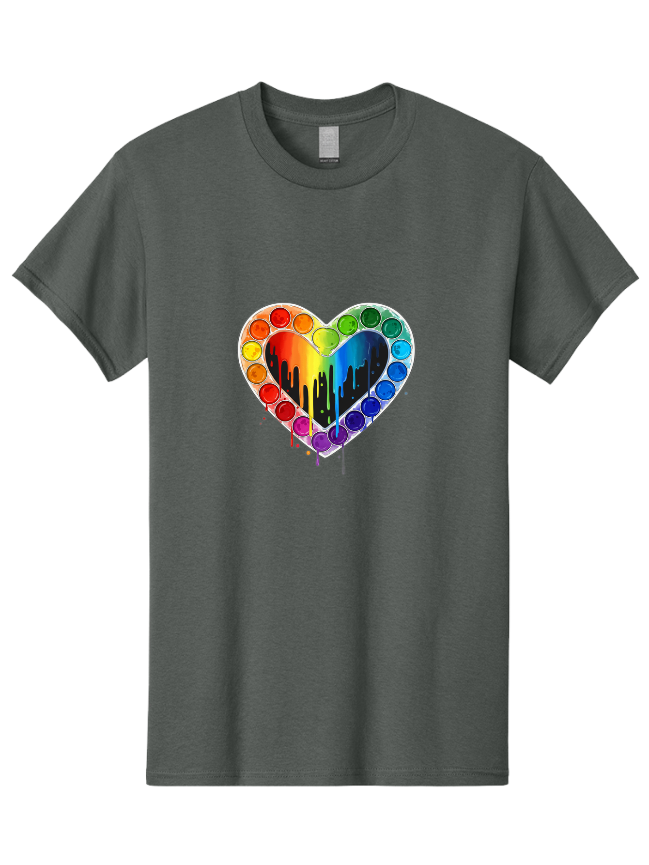 Paint-Palette-Heart Men'S Graphic Tee, 100% Cotton, Comfortable Casual Summer Wear, Machine Washable, Vintage Camera, Old Camera, Antique Camera, Black Camera, Classic Photography, Photography Equipment, Nostalgic Device, Film Camera, Baj607