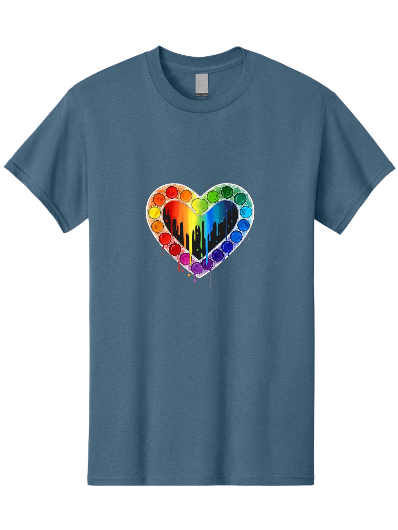 Paint-Palette-Heart Men'S Graphic Tee, 100% Cotton, Comfortable Casual Summer Wear, Machine Washable, Vintage Camera, Old Camera, Antique Camera, Black Camera, Classic Photography, Photography Equipment, Nostalgic Device, Film Camera, Baj607