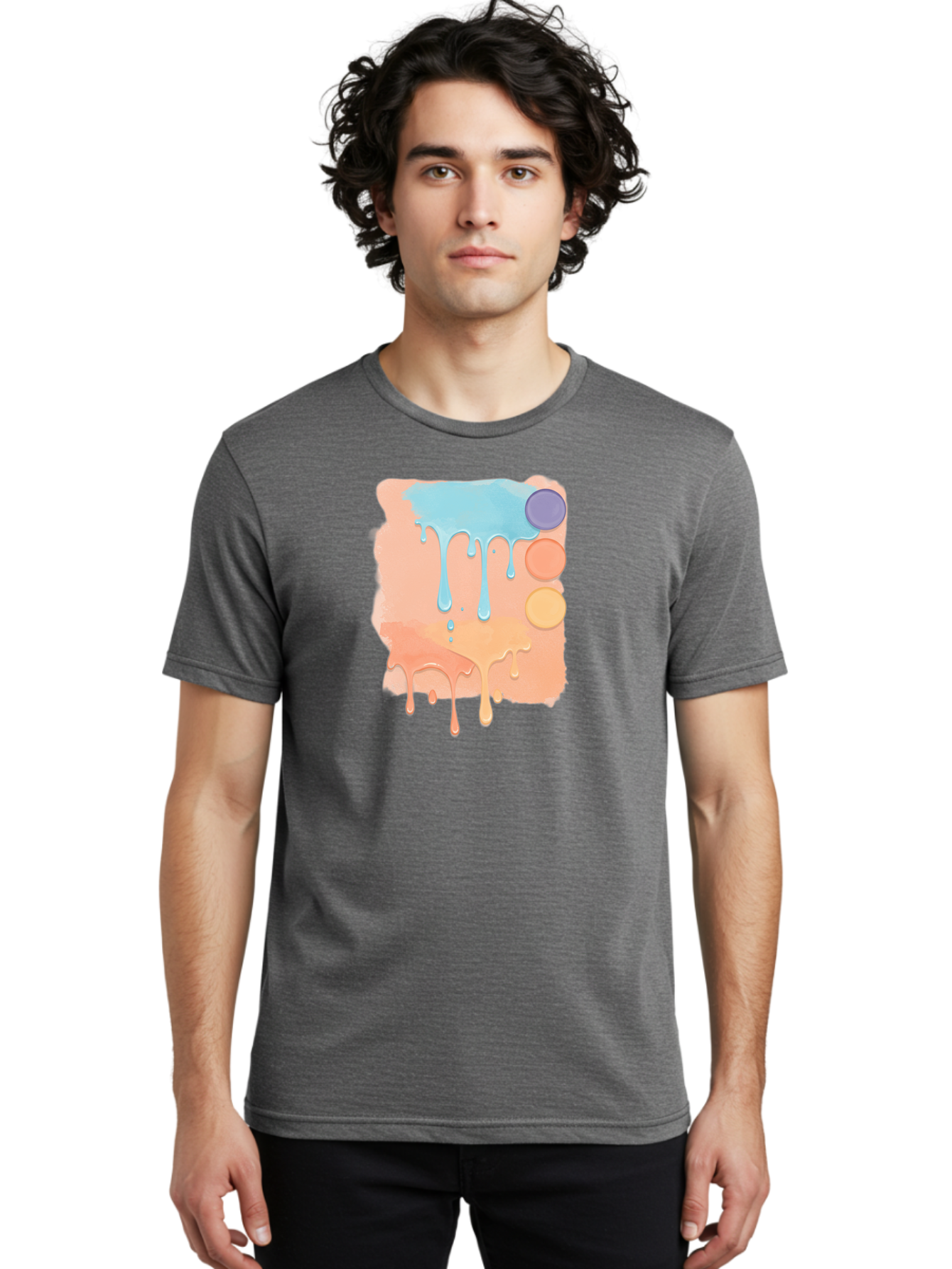 Pastel-Paint-Splash Men'S Graphic Tee, 100% Cotton, Comfortable Casual Summer Wear, Machine Washable, Vintage Camera, Old Camera, Antique Camera, Black Camera, Classic Photography, Photography Equipment, Nostalgic Device, Film Camera, Baj619