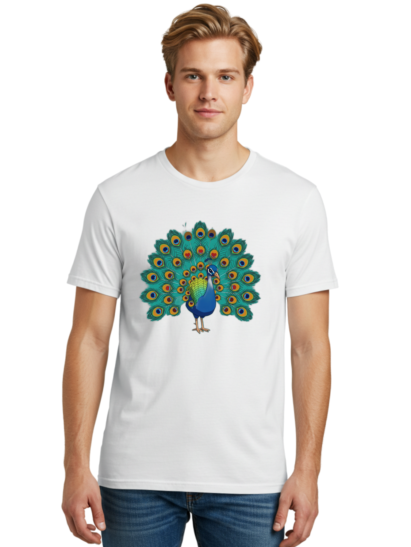Peacock-4 Men'S Graphic Tee, 100% Cotton, Comfortable Casual Summer Wear, Machine Washable, Vintage Camera, Old Camera, Antique Camera, Black Camera, Classic Photography, Photography Equipment, Nostalgic Device, Film Camera, Camera Art Baj623
