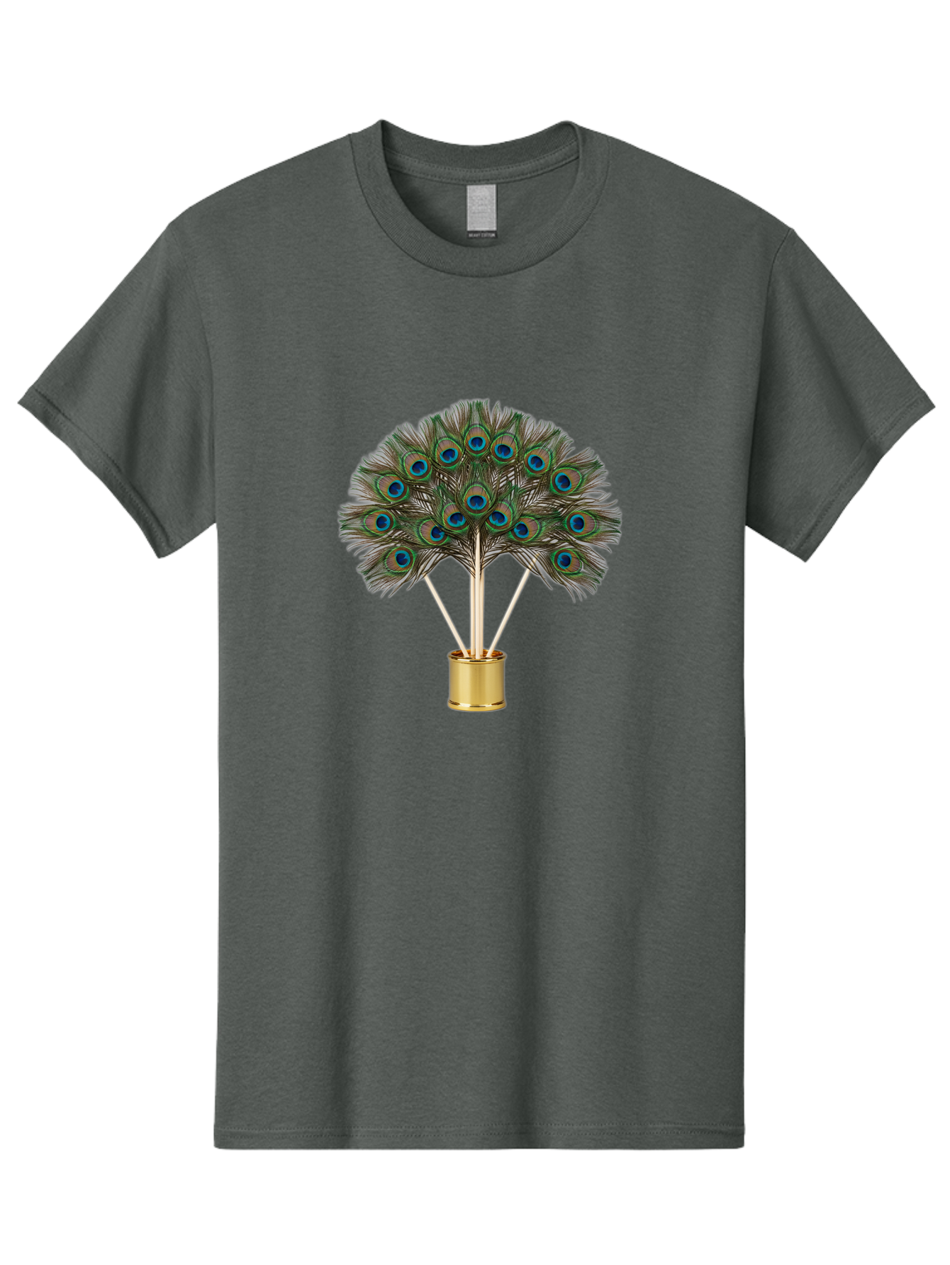 Peacock-Feathers-Arrangement Men'S Graphic Tee, 100% Cotton, Comfortable Casual Summer Wear, Machine Washable, Vintage Camera, Old Camera, Antique Camera, Black Camera, Classic Photography, Photography Equipment, Nostalgic Device, Film Camera, Baj630
