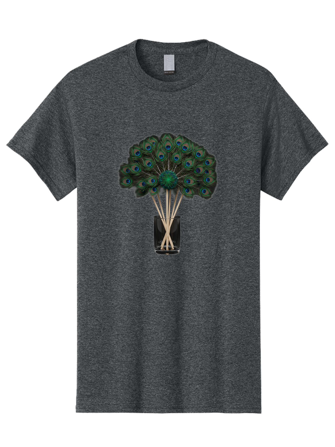 Peacock-Feathers-In-Vase Men'S Graphic Tee, 100% Cotton, Comfortable Casual Summer Wear, Machine Washable, Vintage Camera, Old Camera, Antique Camera, Black Camera, Classic Photography, Photography Equipment, Nostalgic Device, Film Camera, Baj631