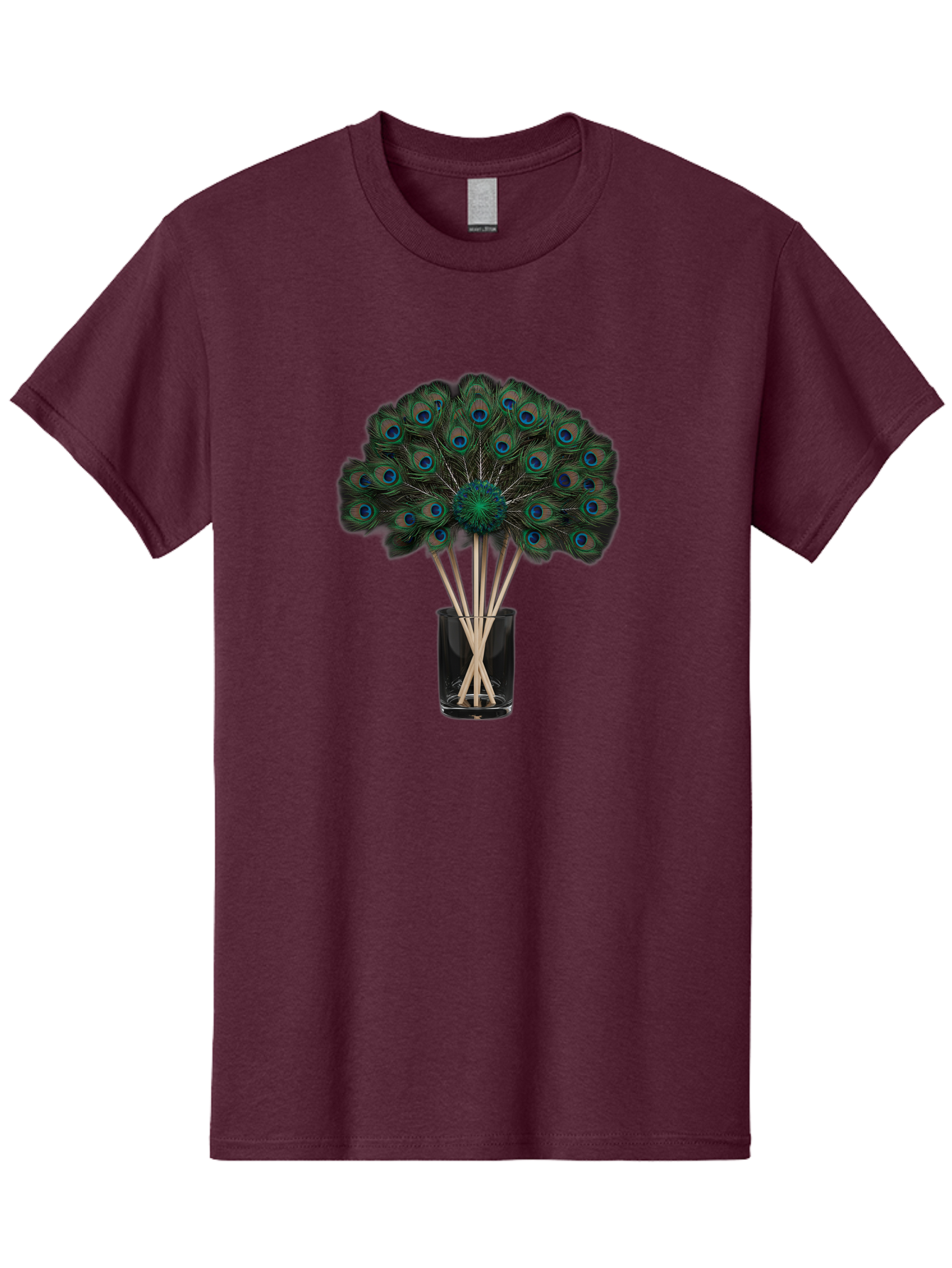 Peacock-Feathers-In-Vase Men'S Graphic Tee, 100% Cotton, Comfortable Casual Summer Wear, Machine Washable, Vintage Camera, Old Camera, Antique Camera, Black Camera, Classic Photography, Photography Equipment, Nostalgic Device, Film Camera, Baj631