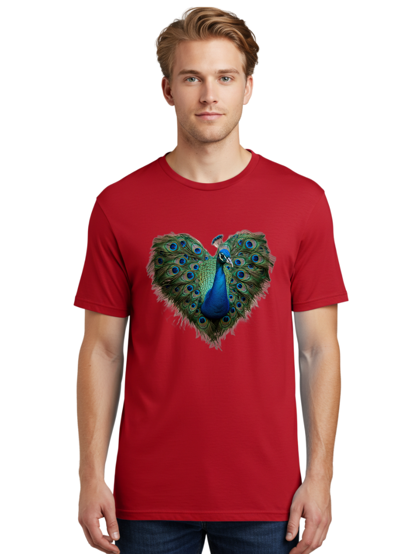 Peacock-Heart Men'S Graphic Tee, 100% Cotton, Comfortable Casual Summer Wear, Machine Washable, Vintage Camera, Old Camera, Antique Camera, Black Camera, Classic Photography, Photography Equipment, Nostalgic Device, Film Camera, Camera Art Baj633