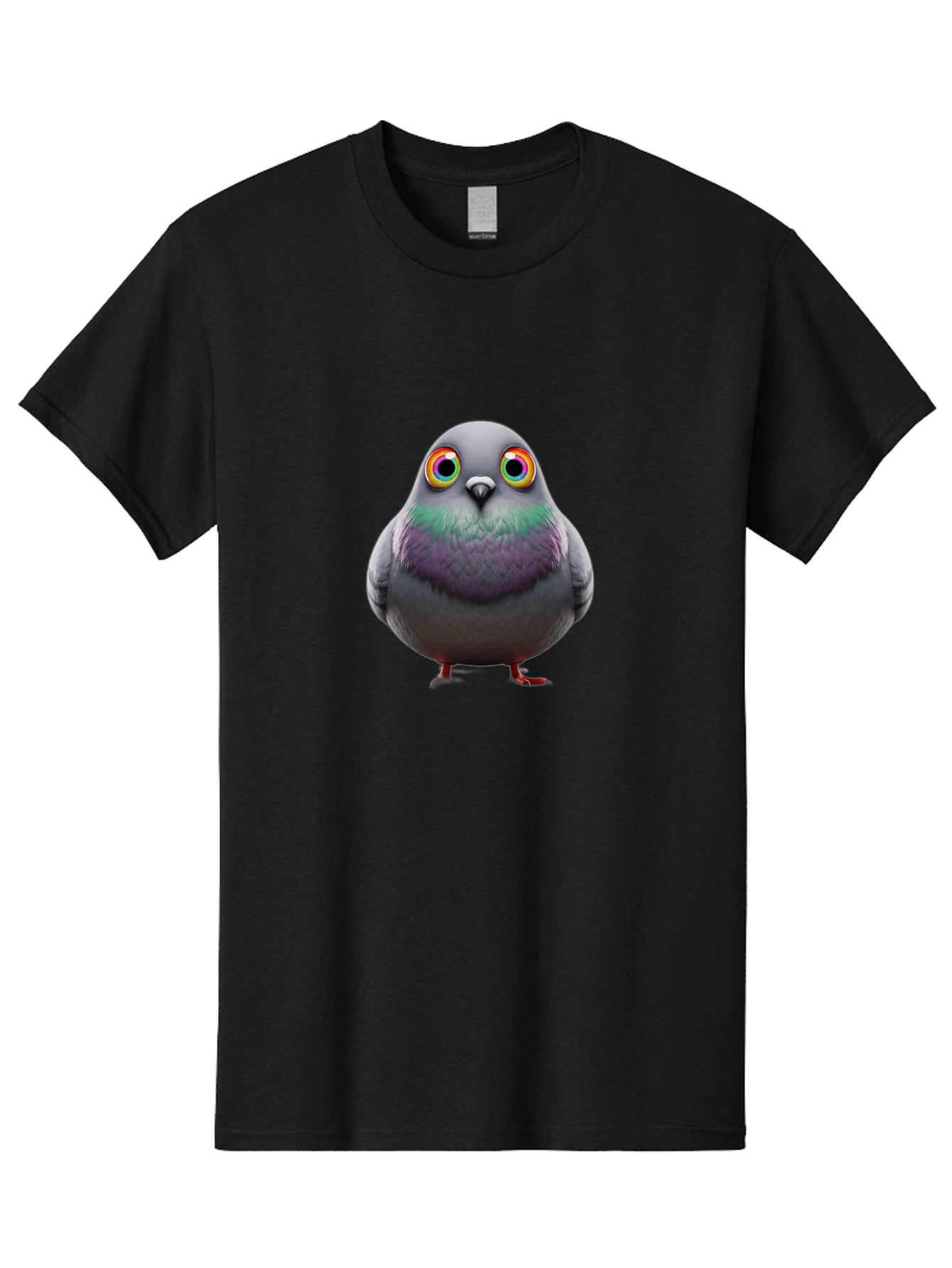 Pigeon-With-Rainbow-Eyes Men'S Graphic Tee, 100% Cotton, Comfortable Casual Summer Wear, Machine Washable, Vintage Camera, Old Camera, Antique Camera, Black Camera, Classic Photography, Photography Equipment, Nostalgic Device, Film Camera, Baj646