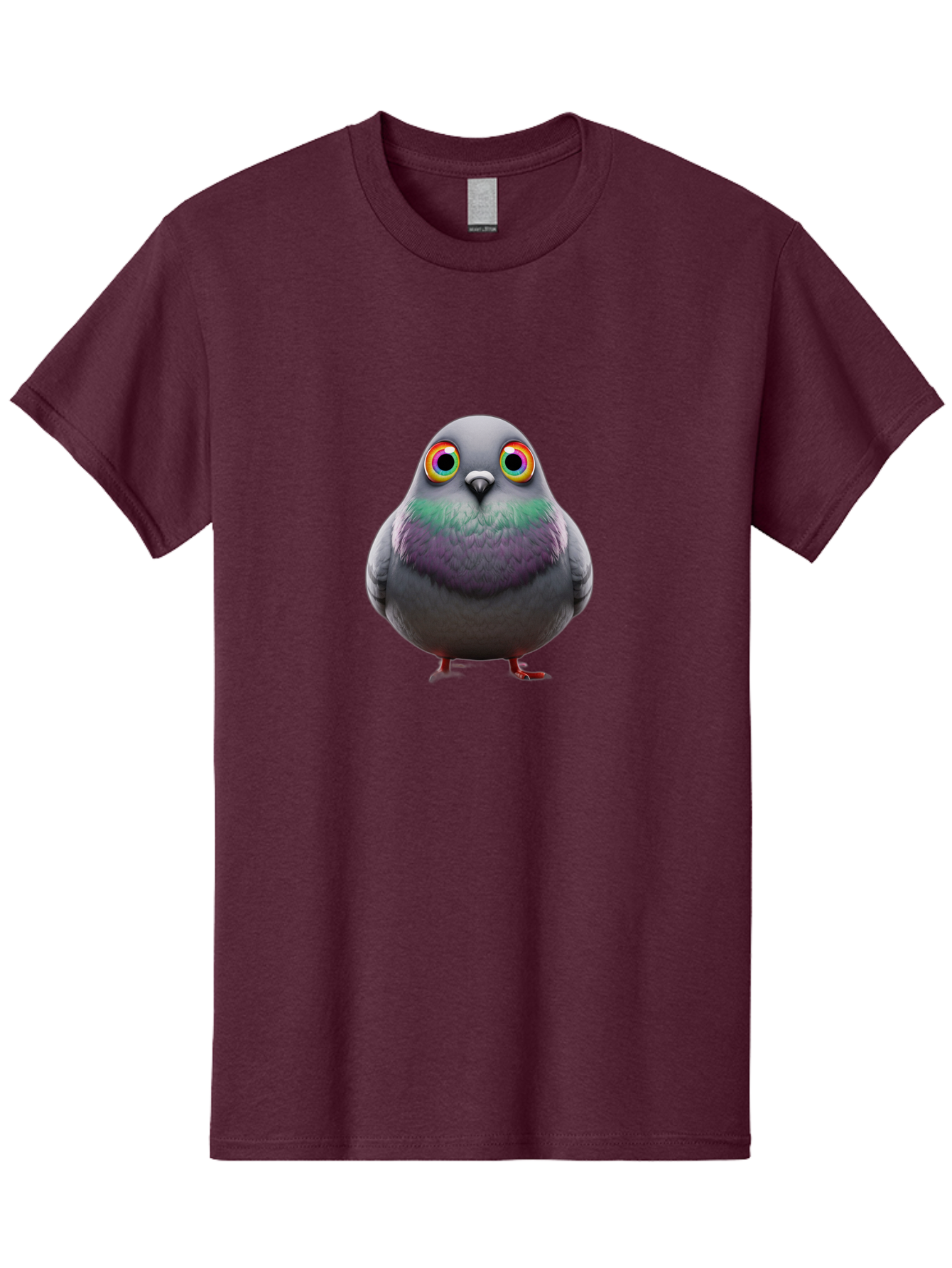 Pigeon-With-Rainbow-Eyes Men'S Graphic Tee, 100% Cotton, Comfortable Casual Summer Wear, Machine Washable, Vintage Camera, Old Camera, Antique Camera, Black Camera, Classic Photography, Photography Equipment, Nostalgic Device, Film Camera, Baj646