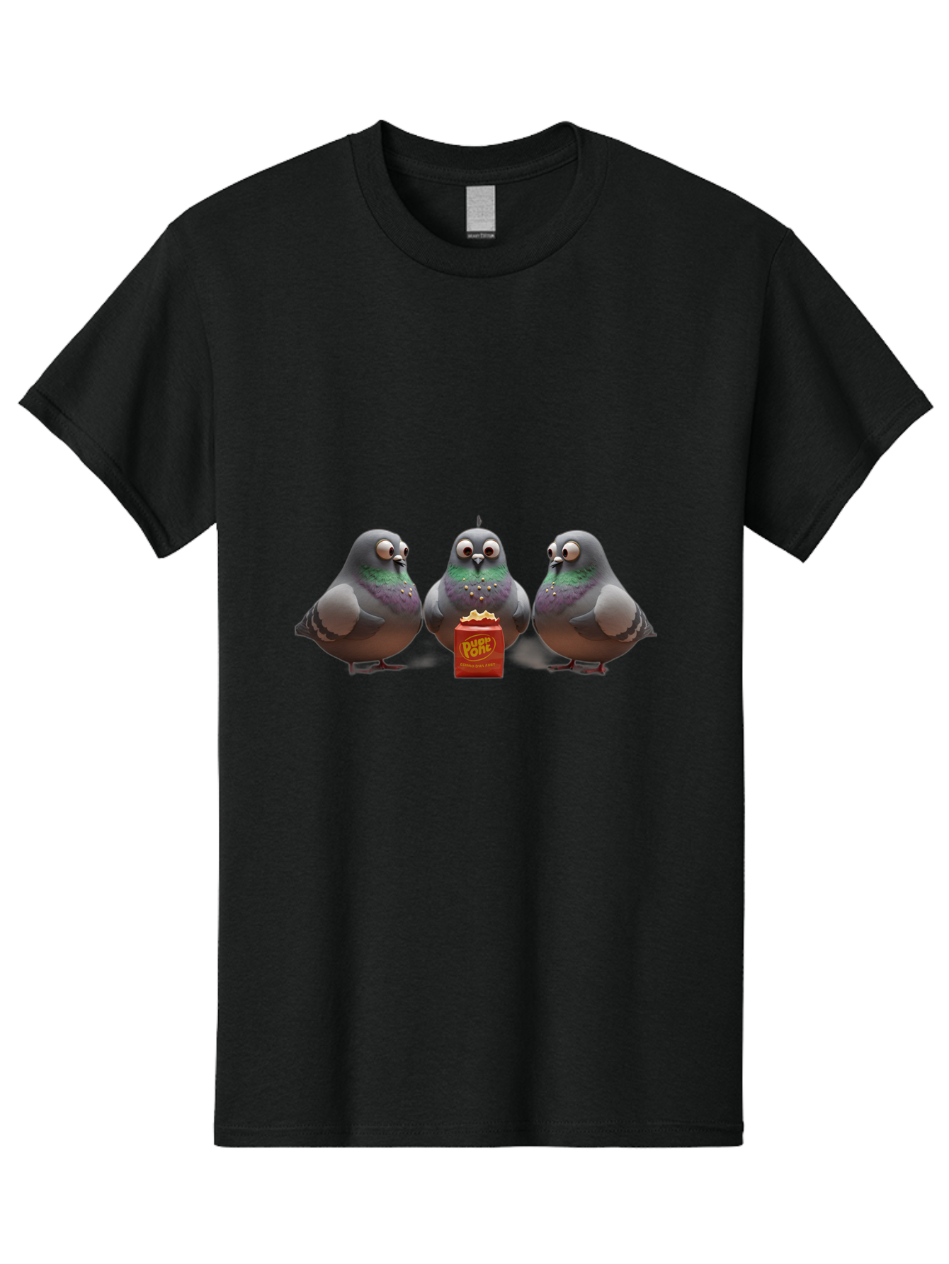 Pigeons-Sharing-Popcorn Men'S Graphic Tee, 100% Cotton, Comfortable Casual Summer Wear, Machine Washable, Vintage Camera, Old Camera, Antique Camera, Black Camera, Classic Photography, Photography Equipment, Nostalgic Device, Film Camera, Baj652