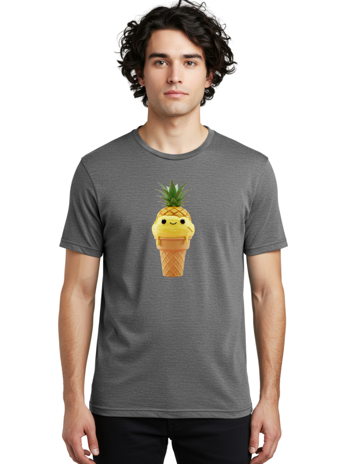 Pineapple-Ice-Cream Men'S Graphic Tee, 100% Cotton, Comfortable Casual Summer Wear, Machine Washable, Vintage Camera, Old Camera, Antique Camera, Black Camera, Classic Photography, Photography Equipment, Nostalgic Device, Film Camera, Baj655