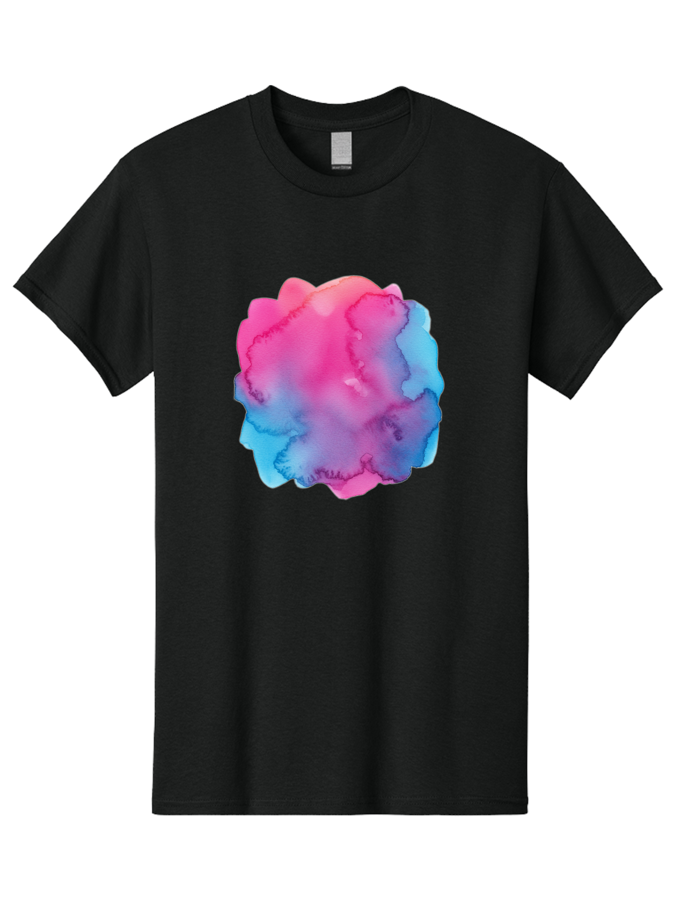 Pink-Blue-Watercolor-Splash Men'S Graphic Tee, 100% Cotton, Comfortable Casual Summer Wear, Machine Washable, Vintage Camera, Old Camera, Antique Camera, Black Camera, Classic Photography, Photography Equipment, Nostalgic Device, Film Camera, Baj658