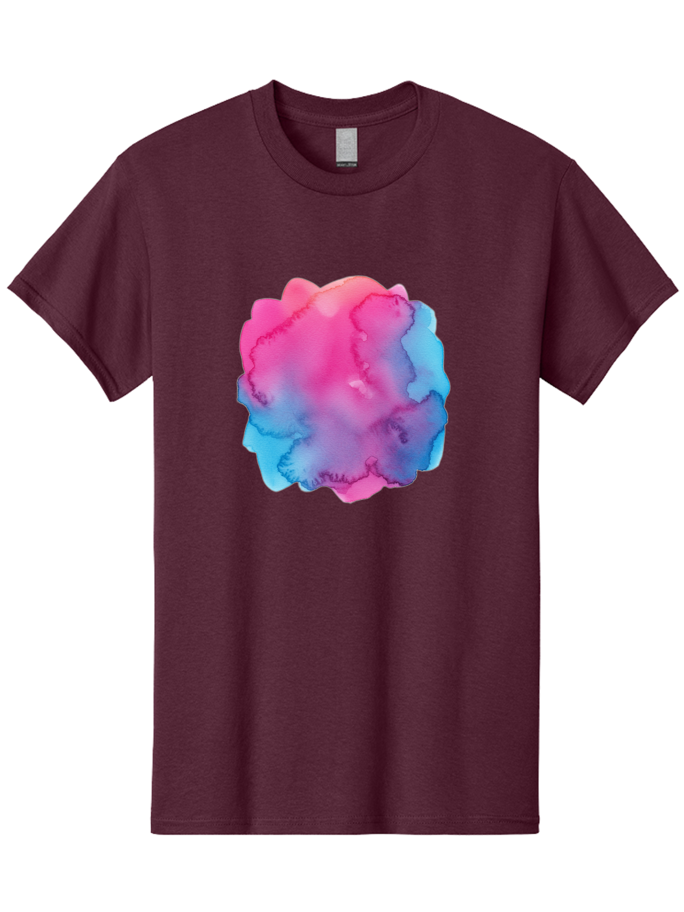 Pink-Blue-Watercolor-Splash Men'S Graphic Tee, 100% Cotton, Comfortable Casual Summer Wear, Machine Washable, Vintage Camera, Old Camera, Antique Camera, Black Camera, Classic Photography, Photography Equipment, Nostalgic Device, Film Camera, Baj658