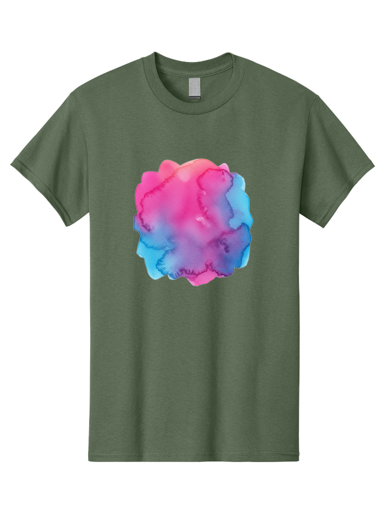 Pink-Blue-Watercolor-Splash Men'S Graphic Tee, 100% Cotton, Comfortable Casual Summer Wear, Machine Washable, Vintage Camera, Old Camera, Antique Camera, Black Camera, Classic Photography, Photography Equipment, Nostalgic Device, Film Camera, Baj658