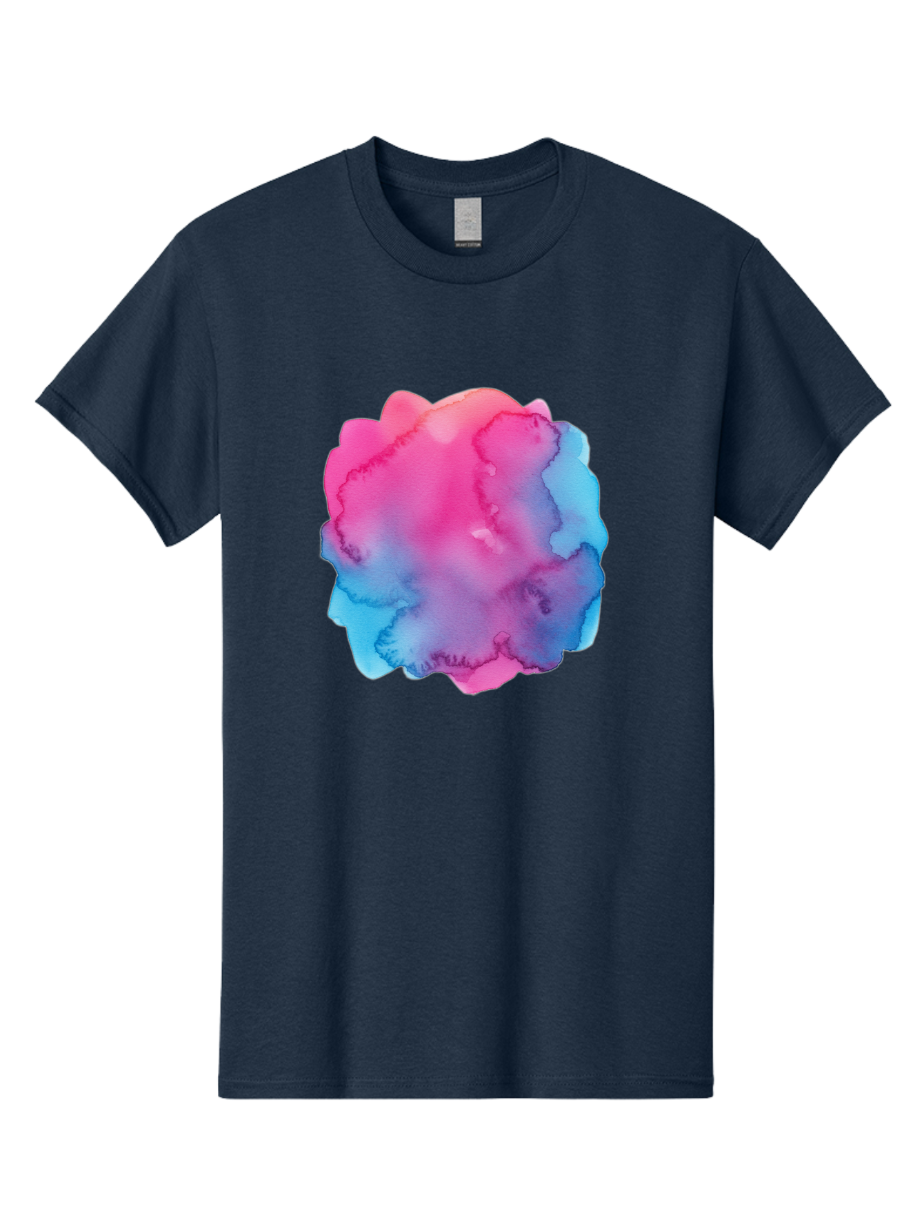 Pink-Blue-Watercolor-Splash Men'S Graphic Tee, 100% Cotton, Comfortable Casual Summer Wear, Machine Washable, Vintage Camera, Old Camera, Antique Camera, Black Camera, Classic Photography, Photography Equipment, Nostalgic Device, Film Camera, Baj658