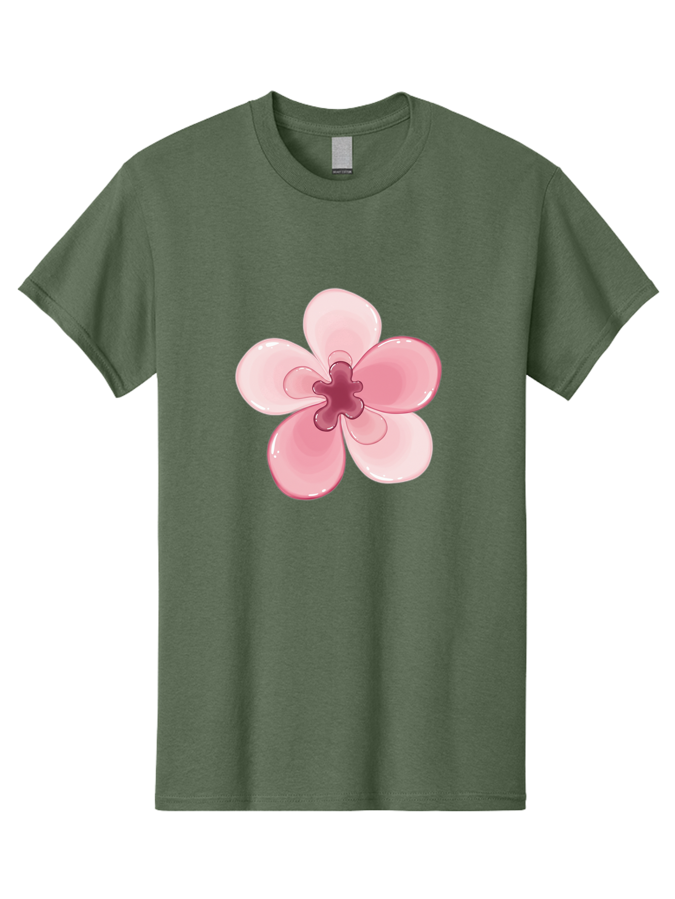 Pink-Flower-1 Men'S Graphic Tee, 100% Cotton, Comfortable Casual Summer Wear, Machine Washable, Vintage Camera, Old Camera, Antique Camera, Black Camera, Classic Photography, Photography Equipment, Nostalgic Device, Film Camera, Camera Art Baj669