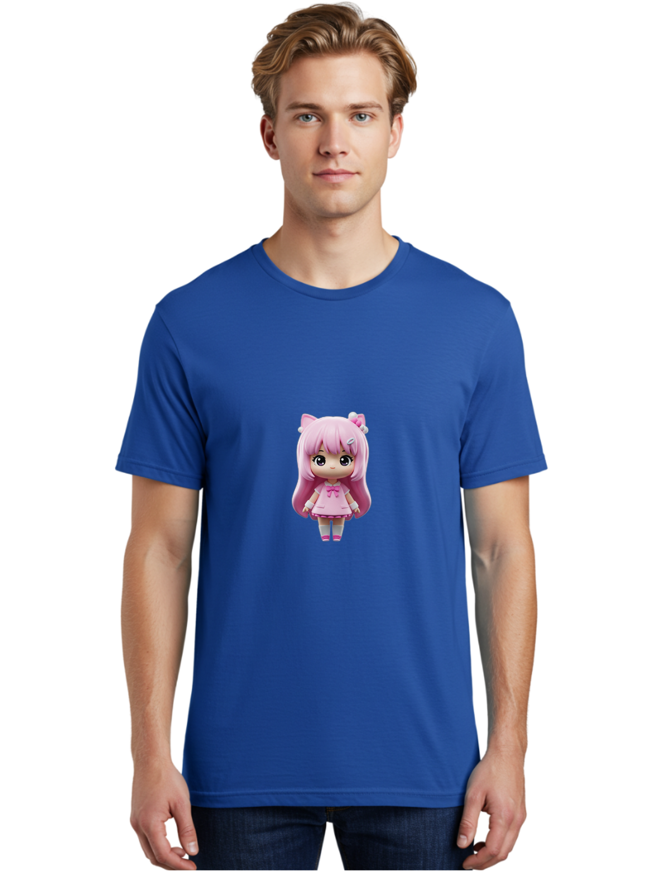 Pink-Hair-Anime-Doll Men'S Graphic Tee, 100% Cotton, Comfortable Casual Summer Wear, Machine Washable, Vintage Camera, Old Camera, Antique Camera, Black Camera, Classic Photography, Photography Equipment, Nostalgic Device, Film Camera, Baj671
