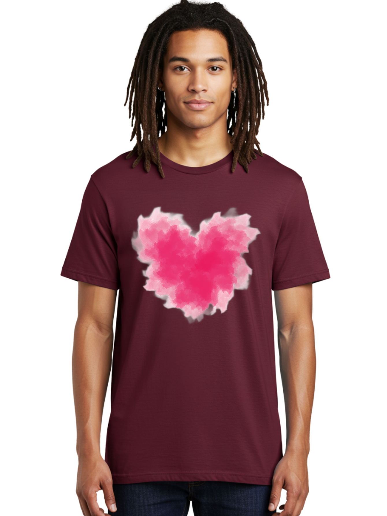 Pink-Heart-3 Men'S Graphic Tee, 100% Cotton, Comfortable Casual Summer Wear, Machine Washable, Vintage Camera, Old Camera, Antique Camera, Black Camera, Classic Photography, Photography Equipment, Nostalgic Device, Film Camera, Camera Art Baj674