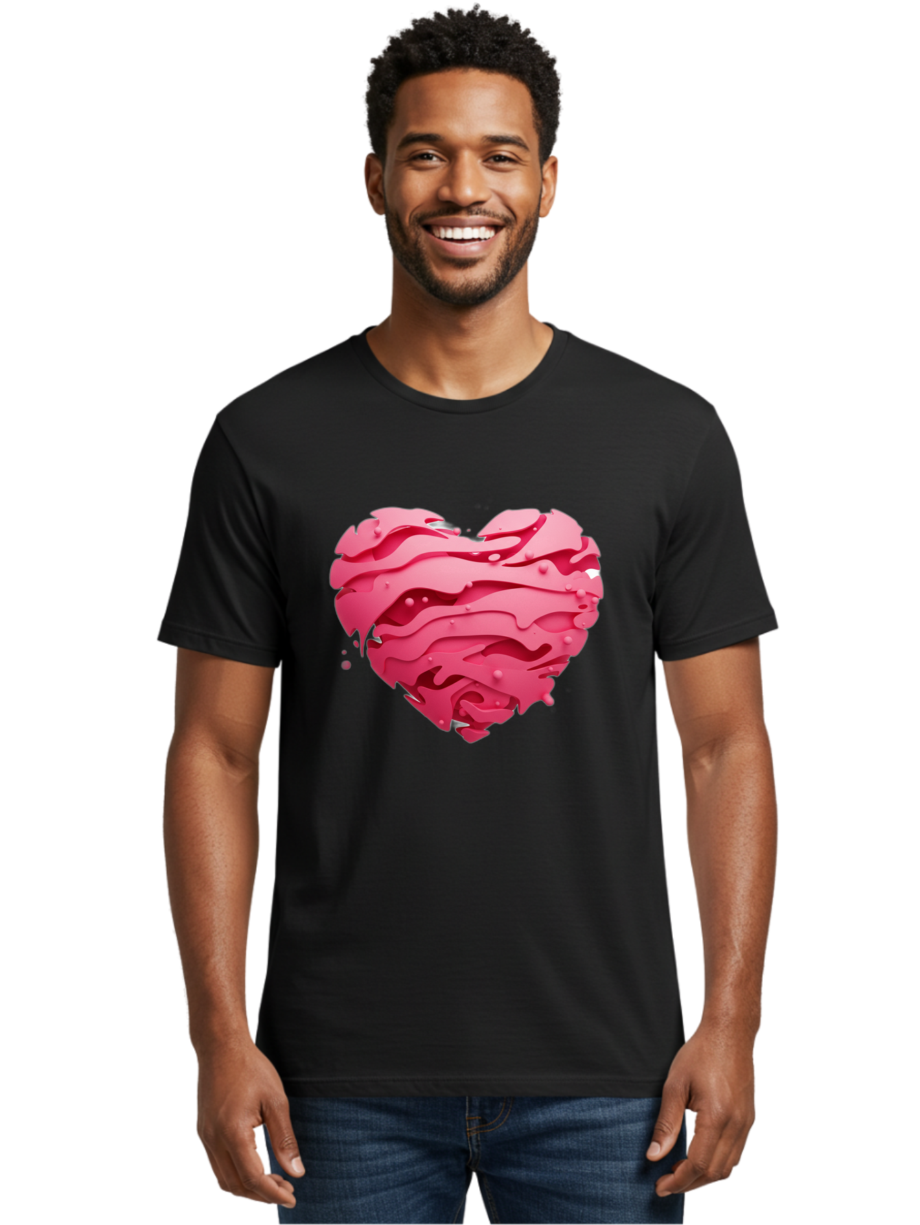 Pink-Heart-5 Men'S Graphic Tee, 100% Cotton, Comfortable Casual Summer Wear, Machine Washable, Vintage Camera, Old Camera, Antique Camera, Black Camera, Classic Photography, Photography Equipment, Nostalgic Device, Film Camera, Camera Art Baj676