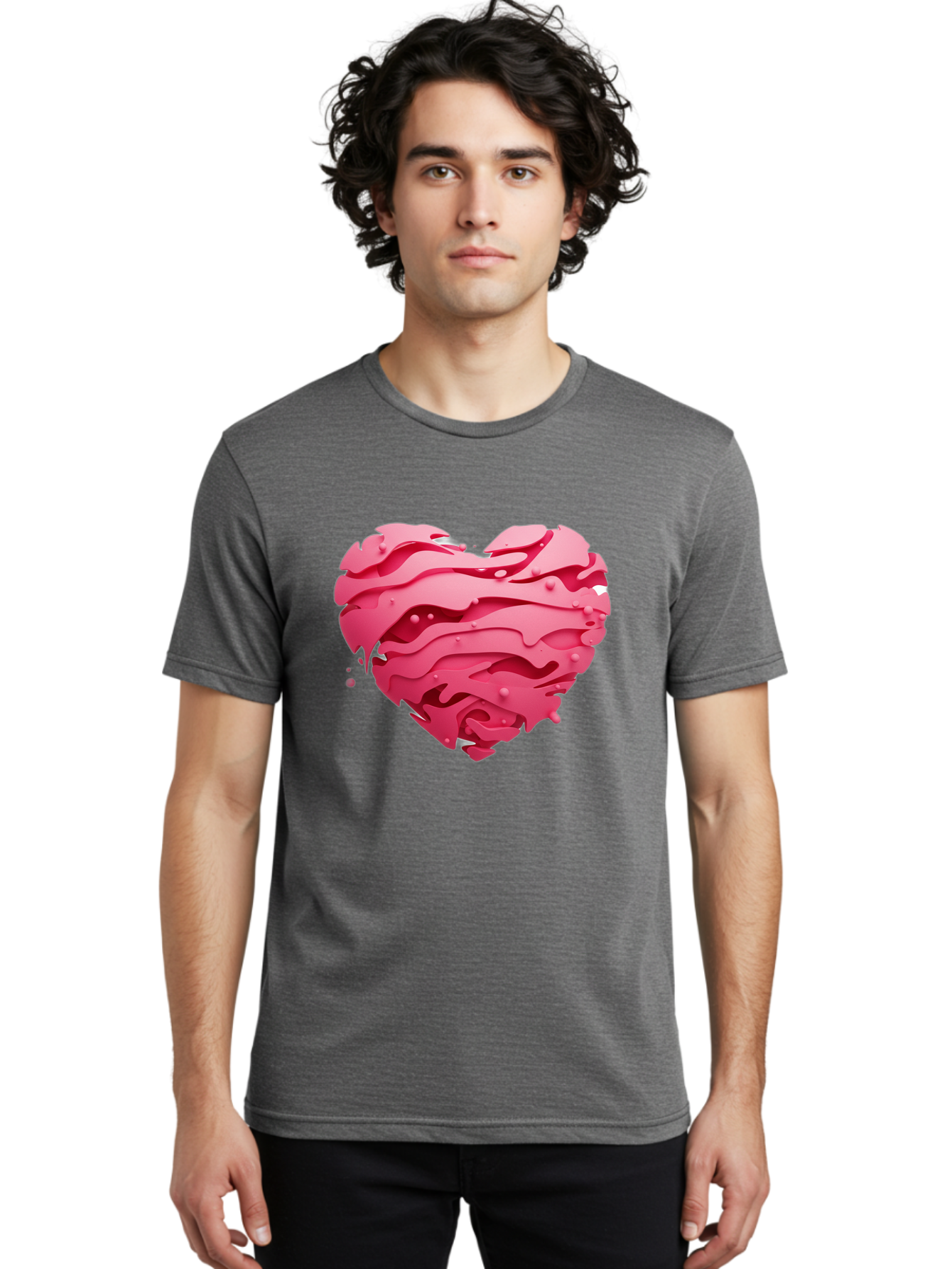 Pink-Heart-5 Men'S Graphic Tee, 100% Cotton, Comfortable Casual Summer Wear, Machine Washable, Vintage Camera, Old Camera, Antique Camera, Black Camera, Classic Photography, Photography Equipment, Nostalgic Device, Film Camera, Camera Art Baj676