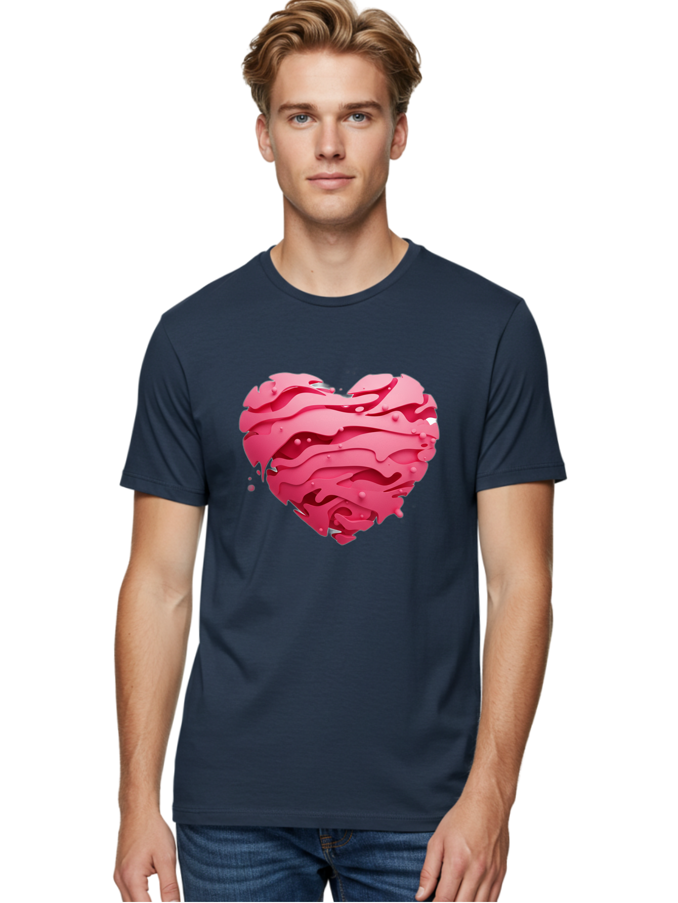 Pink-Heart-5 Men'S Graphic Tee, 100% Cotton, Comfortable Casual Summer Wear, Machine Washable, Vintage Camera, Old Camera, Antique Camera, Black Camera, Classic Photography, Photography Equipment, Nostalgic Device, Film Camera, Camera Art Baj676