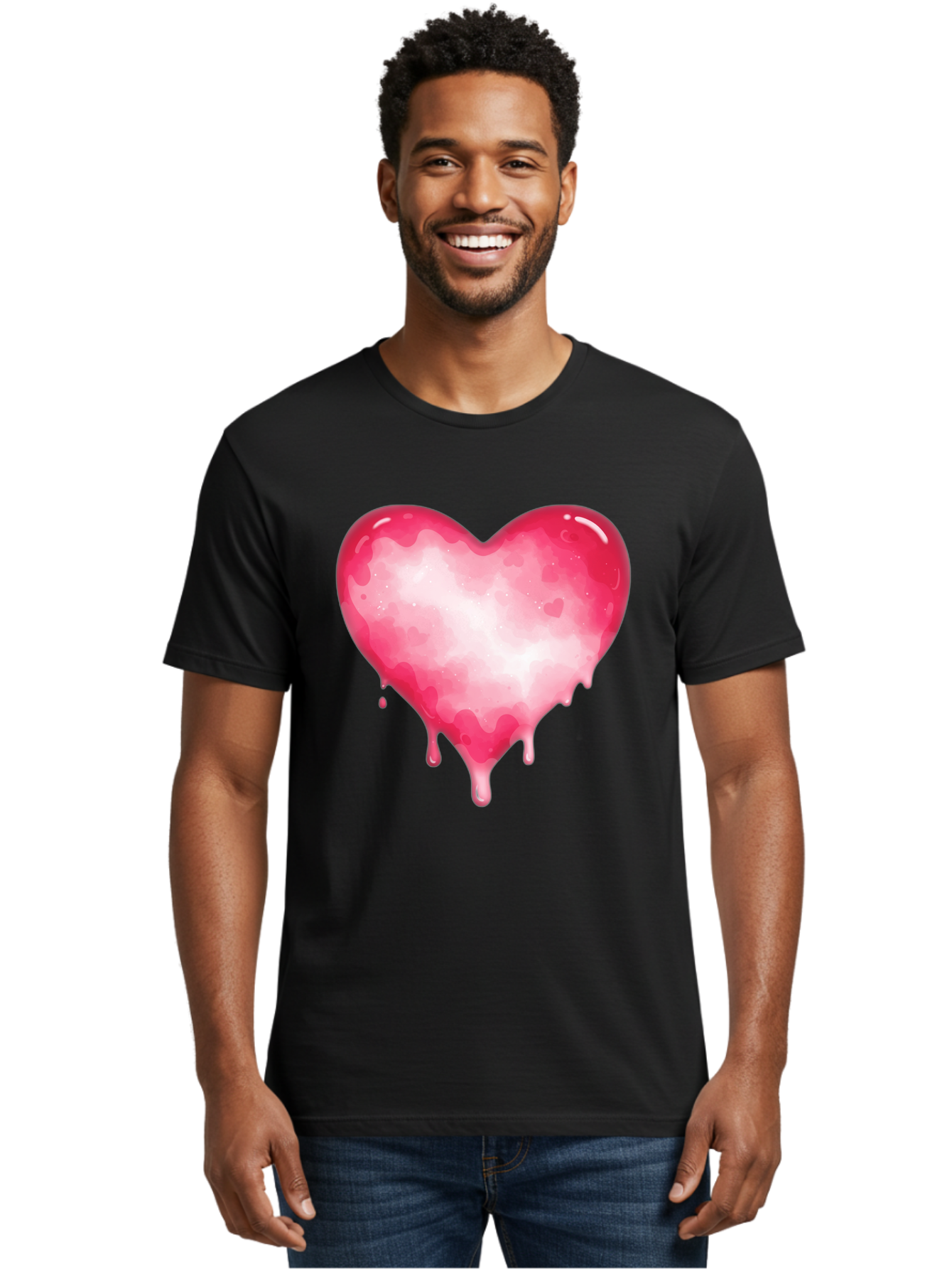 Pink-Heart-6 Men'S Graphic Tee, 100% Cotton, Comfortable Casual Summer Wear, Machine Washable, Vintage Camera, Old Camera, Antique Camera, Black Camera, Classic Photography, Photography Equipment, Nostalgic Device, Film Camera, Camera Art Baj677