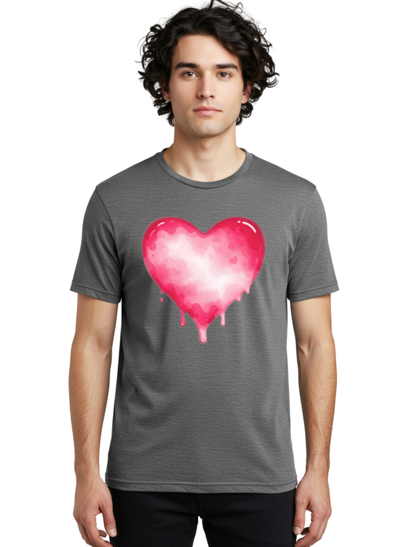 Pink-Heart-6 Men'S Graphic Tee, 100% Cotton, Comfortable Casual Summer Wear, Machine Washable, Vintage Camera, Old Camera, Antique Camera, Black Camera, Classic Photography, Photography Equipment, Nostalgic Device, Film Camera, Camera Art Baj677