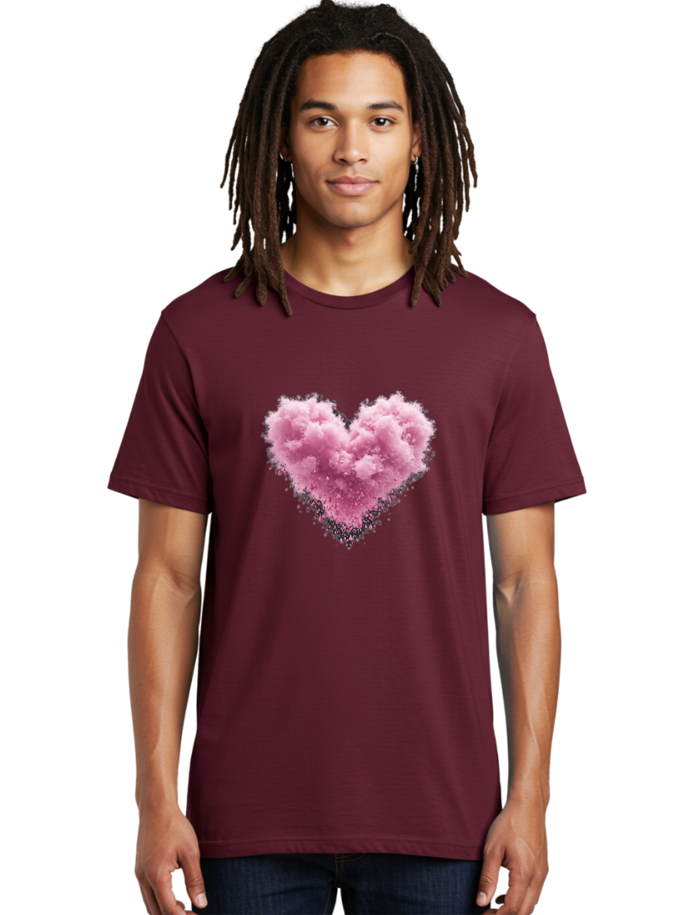Pink-Heart-Cloud Men'S Graphic Tee, 100% Cotton, Comfortable Casual Summer Wear, Machine Washable, Vintage Camera, Old Camera, Antique Camera, Black Camera, Classic Photography, Photography Equipment, Nostalgic Device, Film Camera, Camera Art Baj680