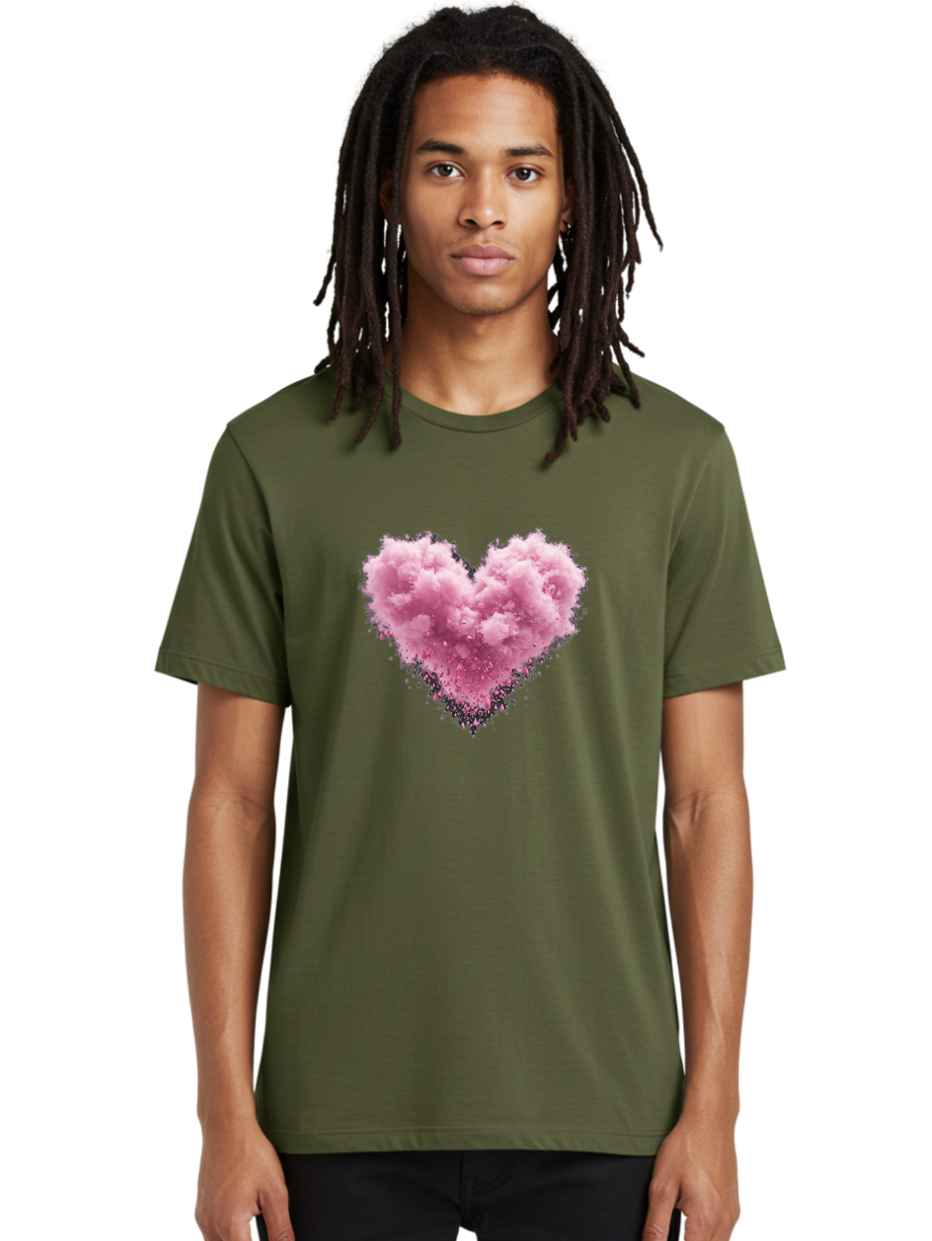 Pink-Heart-Cloud Men'S Graphic Tee, 100% Cotton, Comfortable Casual Summer Wear, Machine Washable, Vintage Camera, Old Camera, Antique Camera, Black Camera, Classic Photography, Photography Equipment, Nostalgic Device, Film Camera, Camera Art Baj680