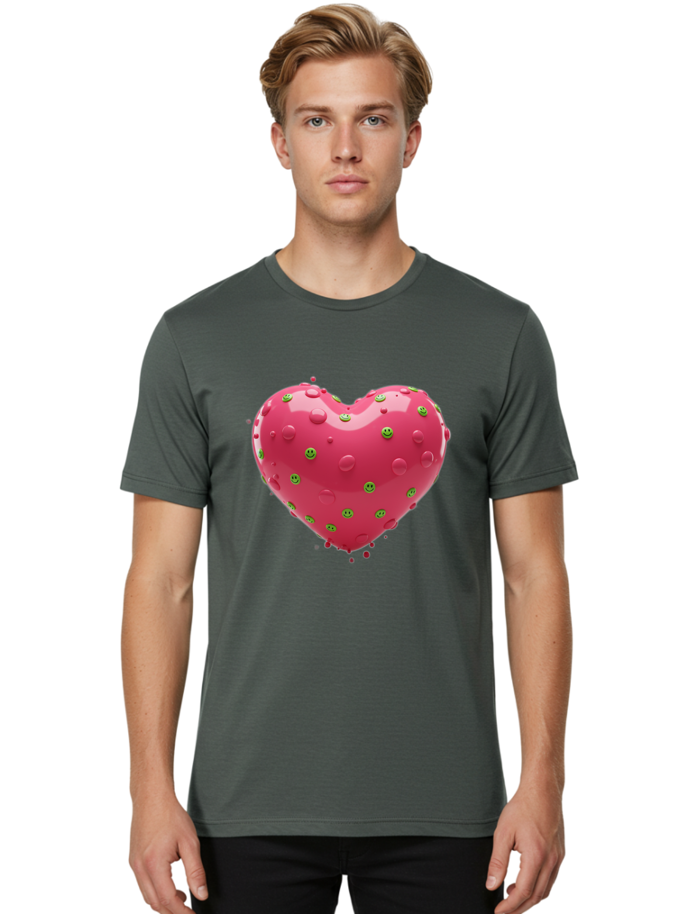 Pink-Heart-Pimples Men'S Graphic Tee, 100% Cotton, Comfortable Casual Summer Wear, Machine Washable, Vintage Camera, Old Camera, Antique Camera, Black Camera, Classic Photography, Photography Equipment, Nostalgic Device, Film Camera, Baj682