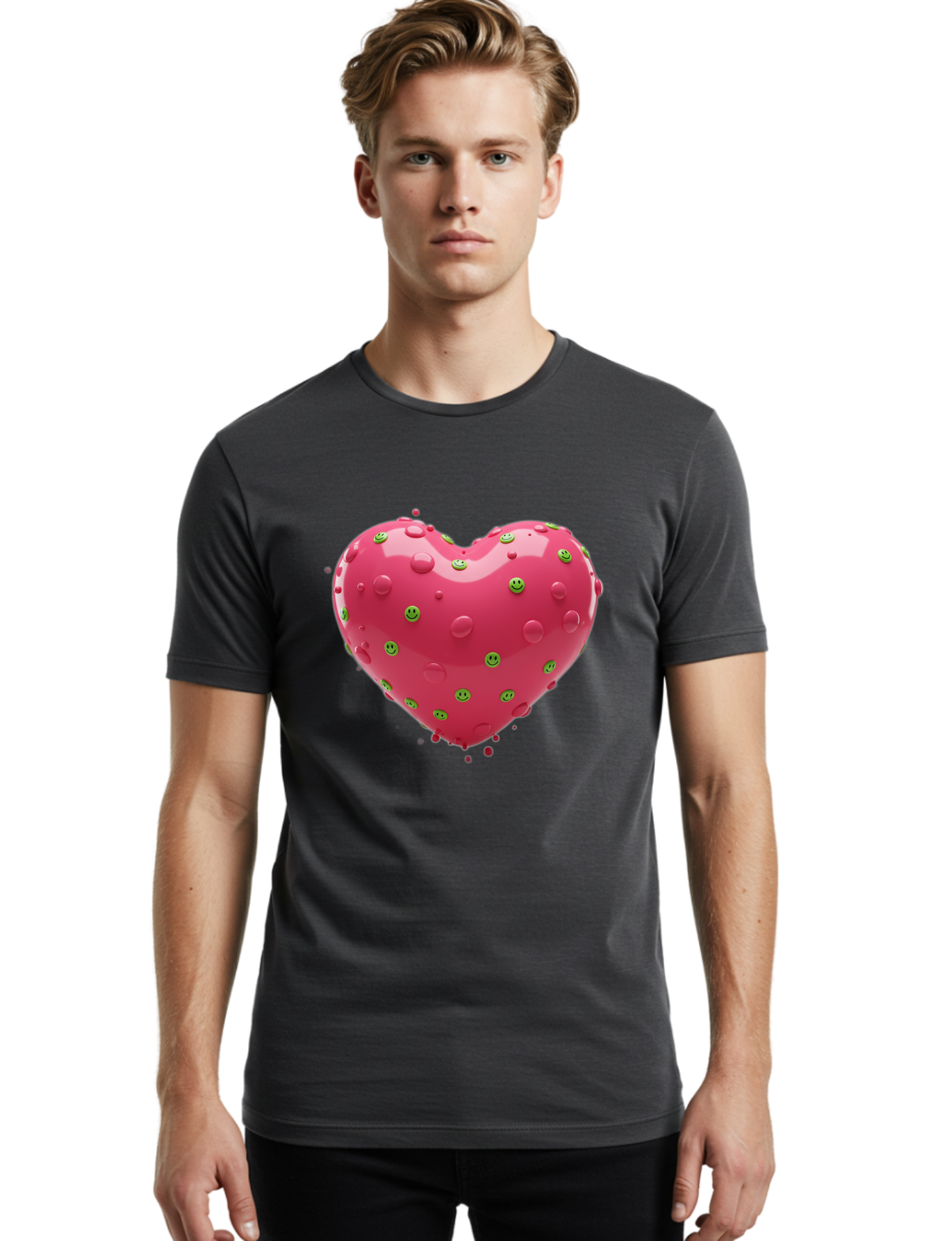 Pink-Heart-Pimples Men'S Graphic Tee, 100% Cotton, Comfortable Casual Summer Wear, Machine Washable, Vintage Camera, Old Camera, Antique Camera, Black Camera, Classic Photography, Photography Equipment, Nostalgic Device, Film Camera, Baj682