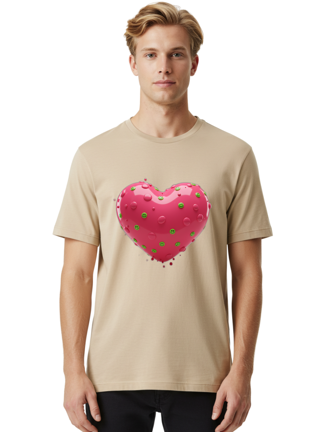 Pink-Heart-Pimples Men'S Graphic Tee, 100% Cotton, Comfortable Casual Summer Wear, Machine Washable, Vintage Camera, Old Camera, Antique Camera, Black Camera, Classic Photography, Photography Equipment, Nostalgic Device, Film Camera, Baj682