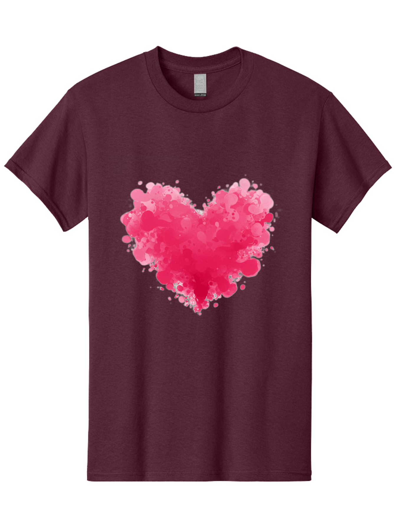 Pink-Heart-Splatter Men'S Graphic Tee, 100% Cotton, Comfortable Casual Summer Wear, Machine Washable, Vintage Camera, Old Camera, Antique Camera, Black Camera, Classic Photography, Photography Equipment, Nostalgic Device, Film Camera, Baj683