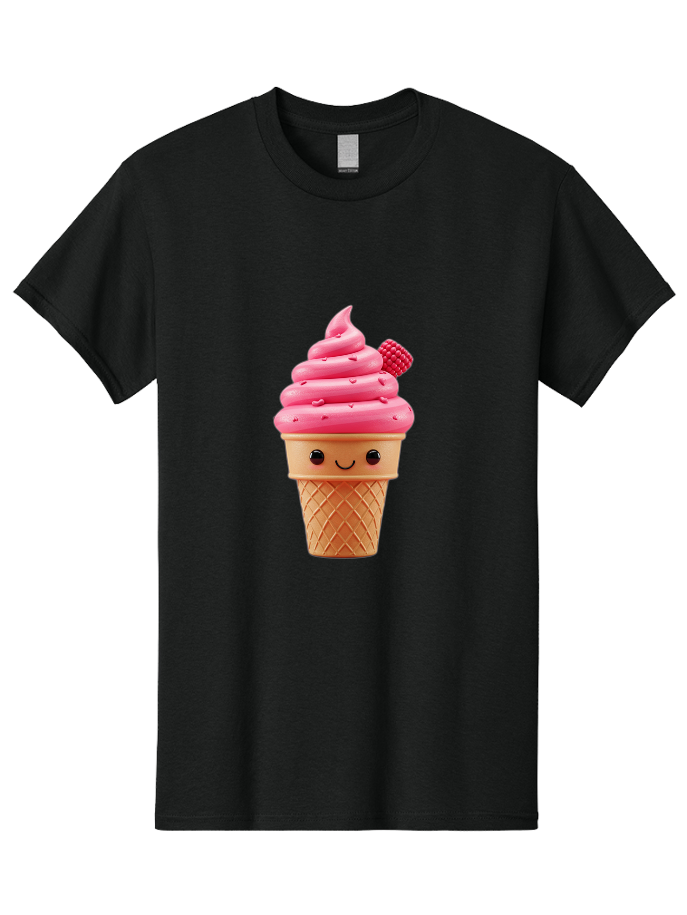 Pink-Ice-Cream-Cone-1 Men'S Graphic Tee, 100% Cotton, Comfortable Casual Summer Wear, Machine Washable, Vintage Camera, Old Camera, Antique Camera, Black Camera, Classic Photography, Photography Equipment, Nostalgic Device, Film Camera, Baj687