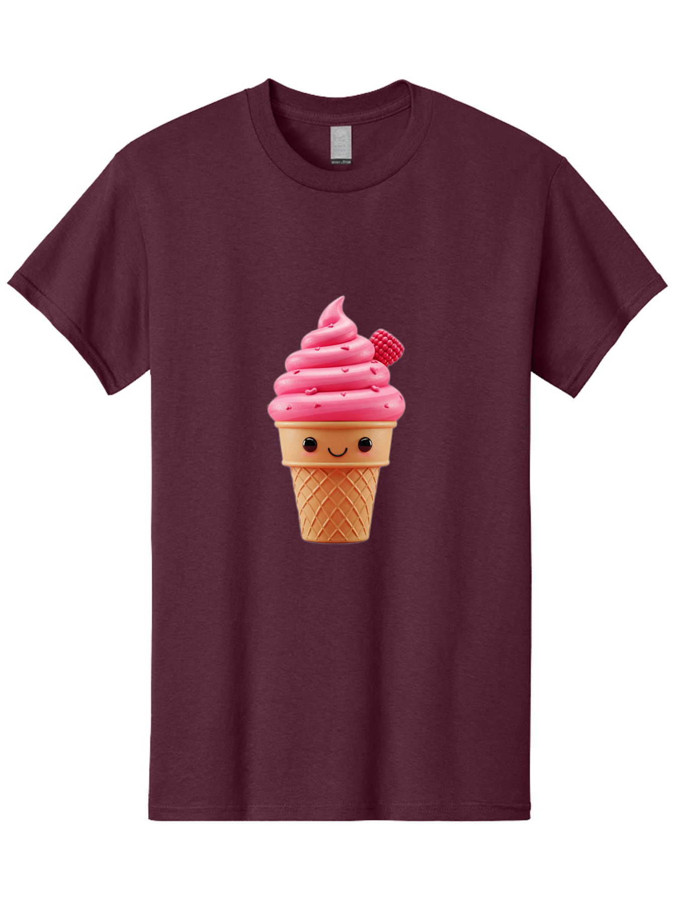 Pink-Ice-Cream-Cone-1 Men'S Graphic Tee, 100% Cotton, Comfortable Casual Summer Wear, Machine Washable, Vintage Camera, Old Camera, Antique Camera, Black Camera, Classic Photography, Photography Equipment, Nostalgic Device, Film Camera, Baj687