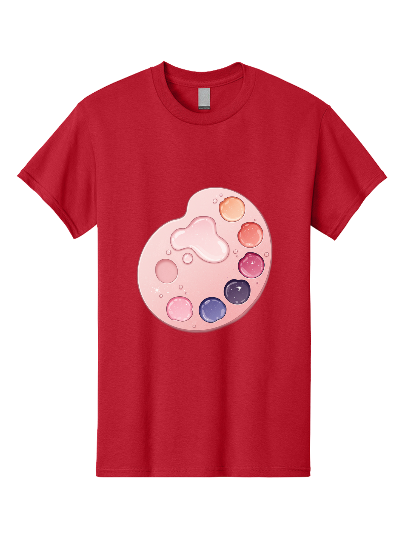Pink-Painter-S-Palette Men'S Graphic Tee, 100% Cotton, Comfortable Casual Summer Wear, Machine Washable, Vintage Camera, Old Camera, Antique Camera, Black Camera, Classic Photography, Photography Equipment, Nostalgic Device, Film Camera, Baj691