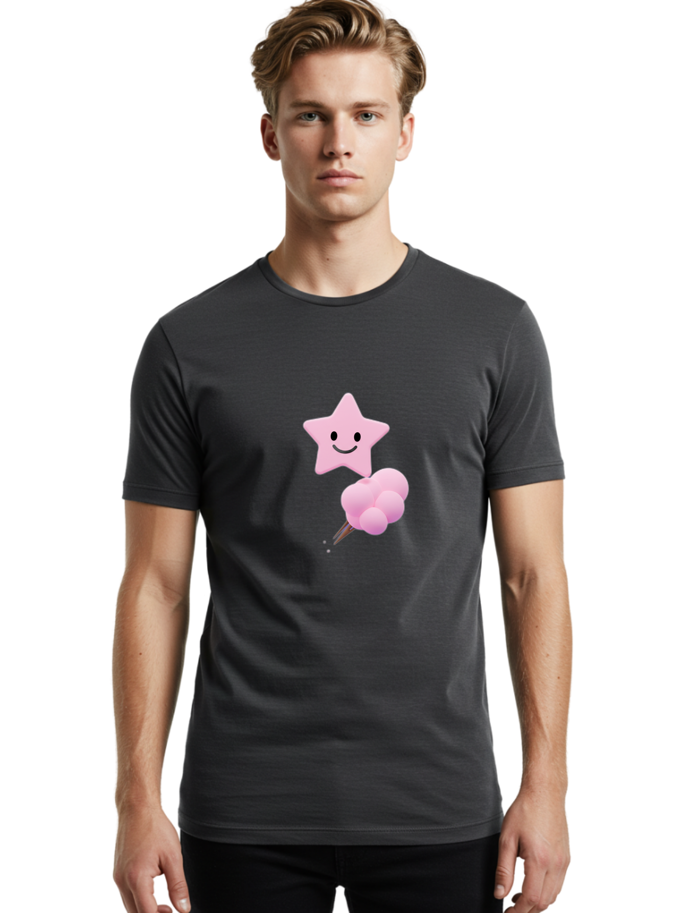 Pink-Star-And-Candyfloss Men'S Graphic Tee, 100% Cotton, Comfortable Casual Summer Wear, Machine Washable, Vintage Camera, Old Camera, Antique Camera, Black Camera, Classic Photography, Photography Equipment, Nostalgic Device, Film Camera, Baj693