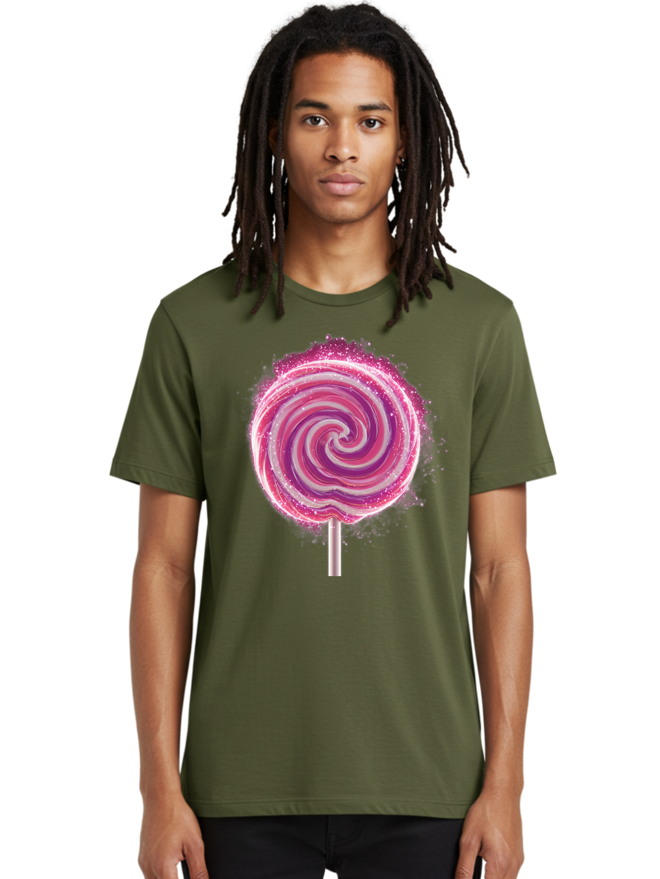 Pink-Swirl-Lollipop Men'S Graphic Tee, 100% Cotton, Comfortable Casual Summer Wear, Machine Washable, Vintage Camera, Old Camera, Antique Camera, Black Camera, Classic Photography, Photography Equipment, Nostalgic Device, Film Camera, Baj695