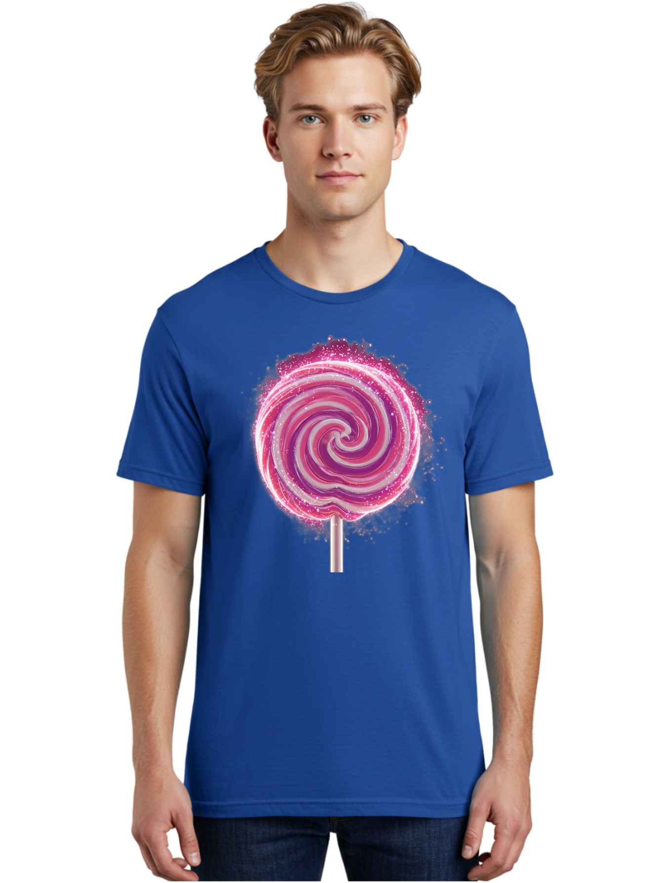 Pink-Swirl-Lollipop Men'S Graphic Tee, 100% Cotton, Comfortable Casual Summer Wear, Machine Washable, Vintage Camera, Old Camera, Antique Camera, Black Camera, Classic Photography, Photography Equipment, Nostalgic Device, Film Camera, Baj695