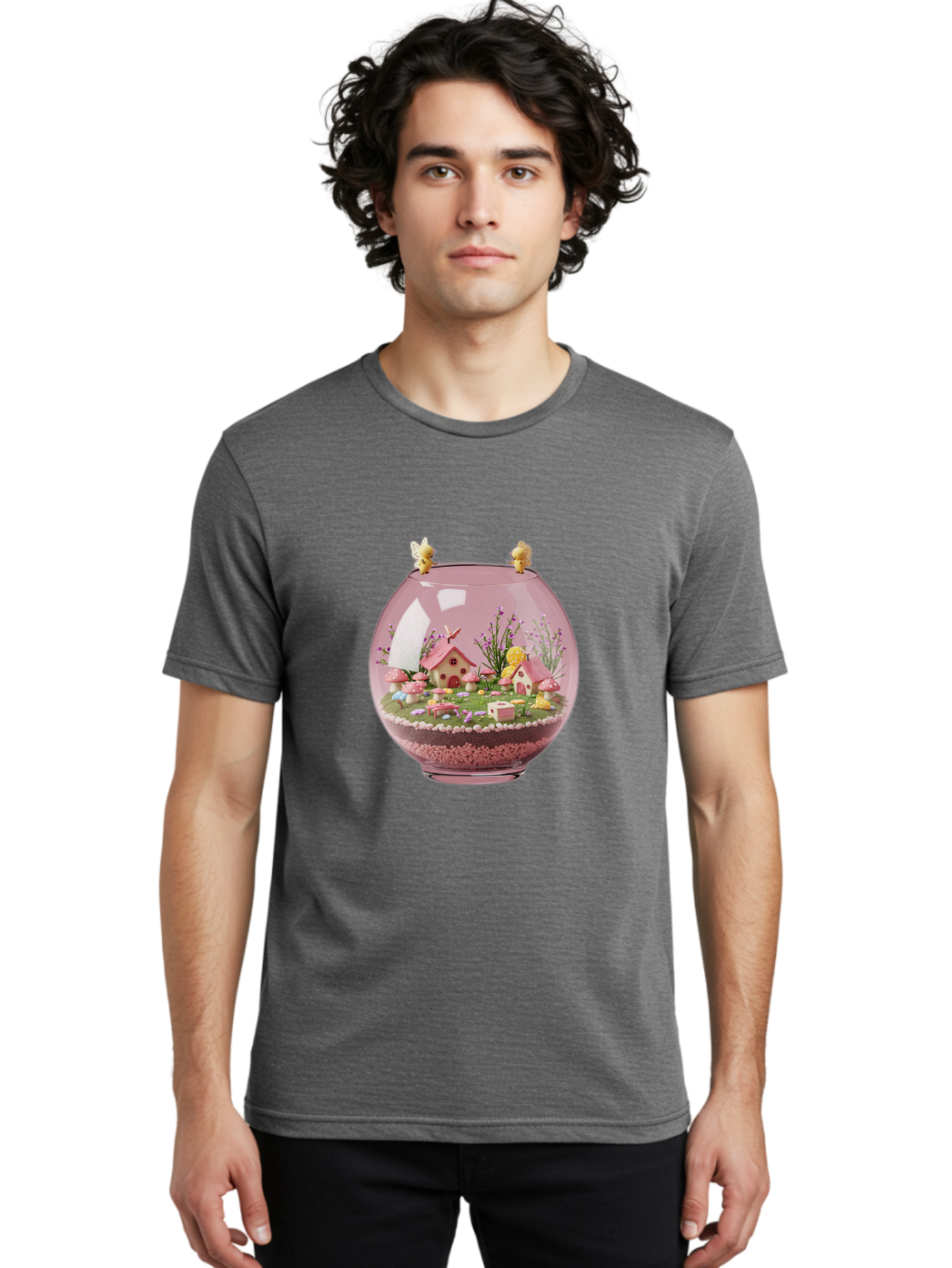 Pink-Terrarium Men'S Graphic Tee, 100% Cotton, Comfortable Casual Summer Wear, Machine Washable, Vintage Camera, Old Camera, Antique Camera, Black Camera, Classic Photography, Photography Equipment, Nostalgic Device, Film Camera, Camera Art Baj696
