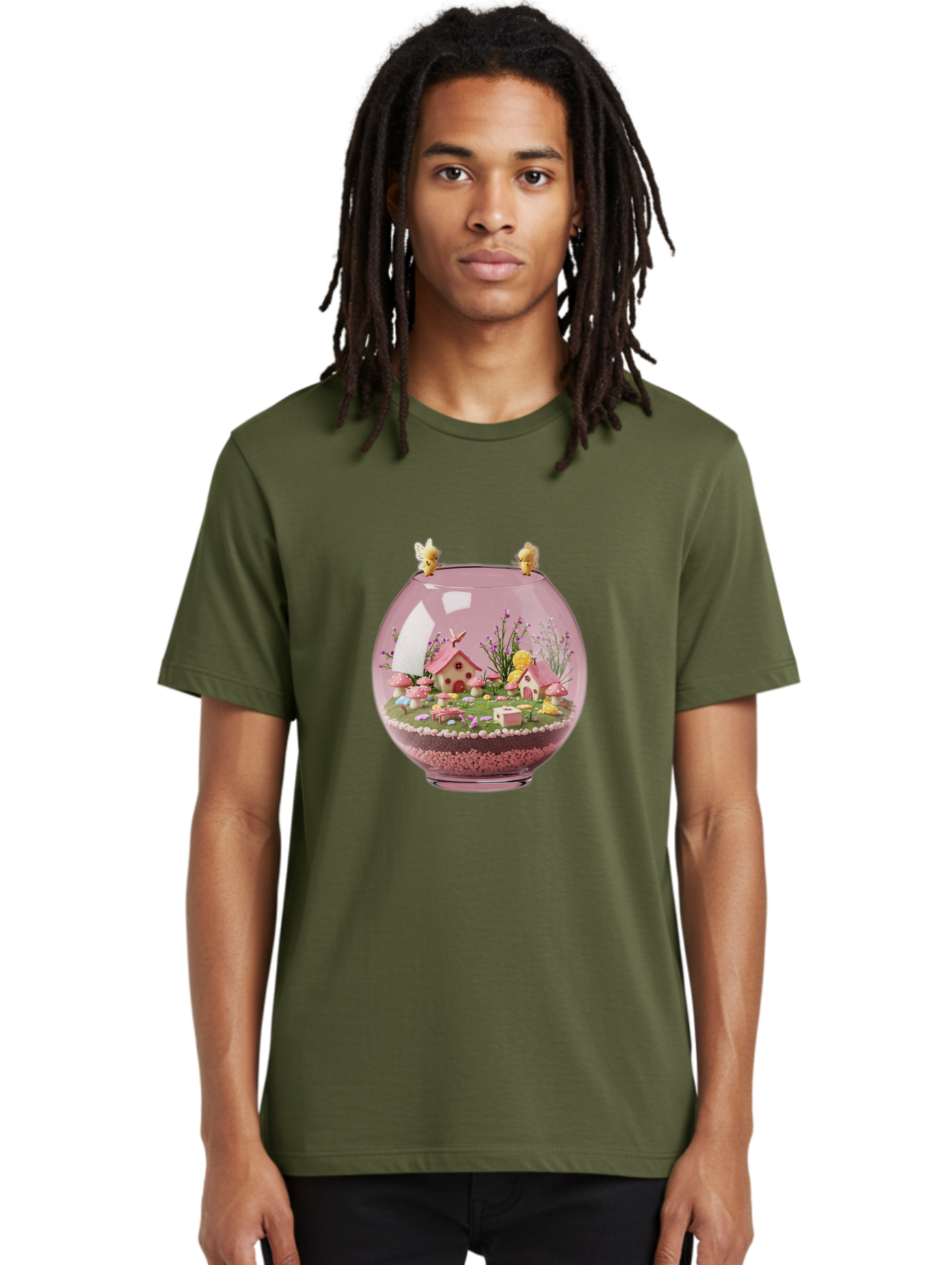 Pink-Terrarium Men'S Graphic Tee, 100% Cotton, Comfortable Casual Summer Wear, Machine Washable, Vintage Camera, Old Camera, Antique Camera, Black Camera, Classic Photography, Photography Equipment, Nostalgic Device, Film Camera, Camera Art Baj696