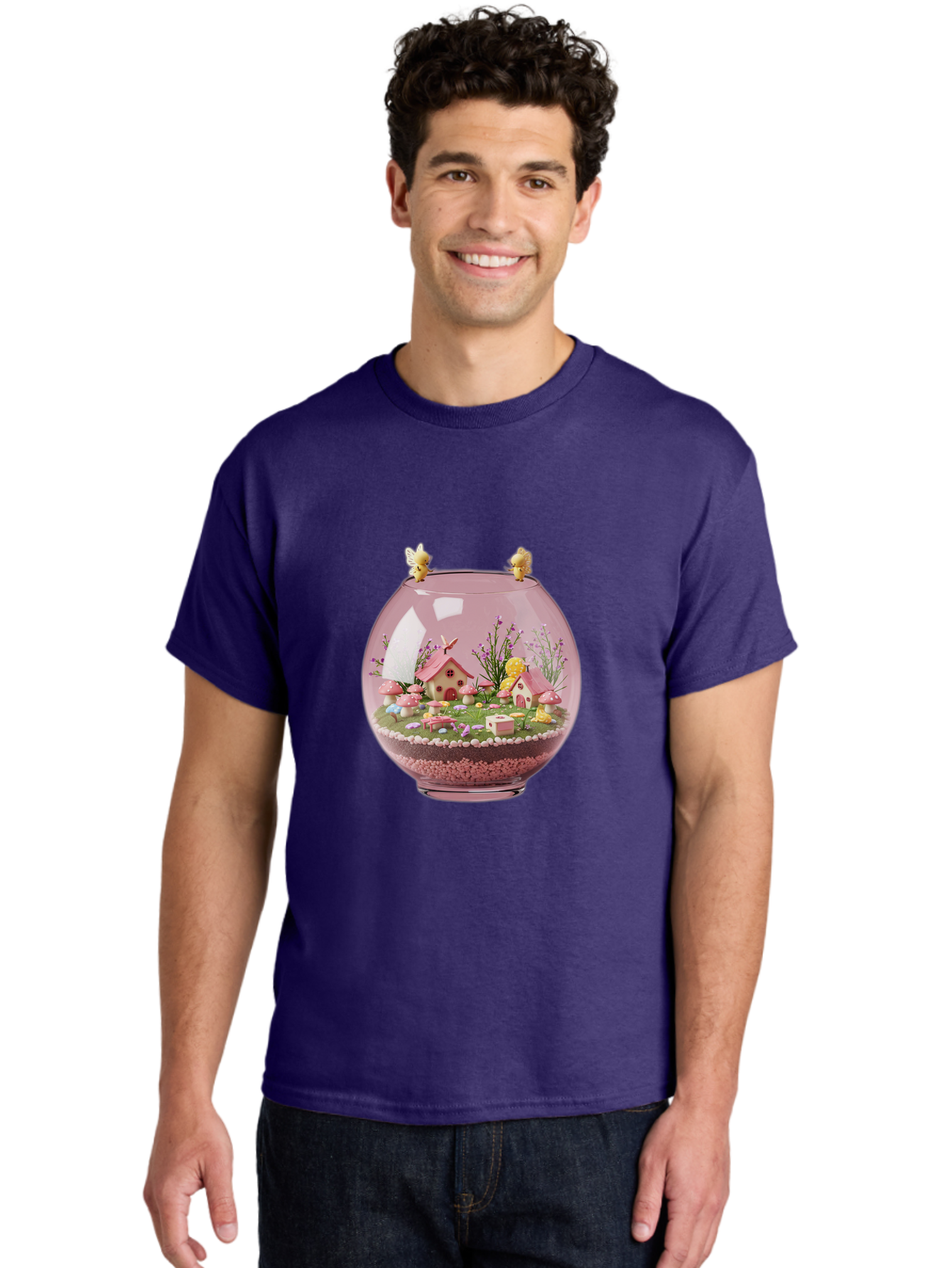 Pink-Terrarium Men'S Graphic Tee, 100% Cotton, Comfortable Casual Summer Wear, Machine Washable, Vintage Camera, Old Camera, Antique Camera, Black Camera, Classic Photography, Photography Equipment, Nostalgic Device, Film Camera, Camera Art Baj696