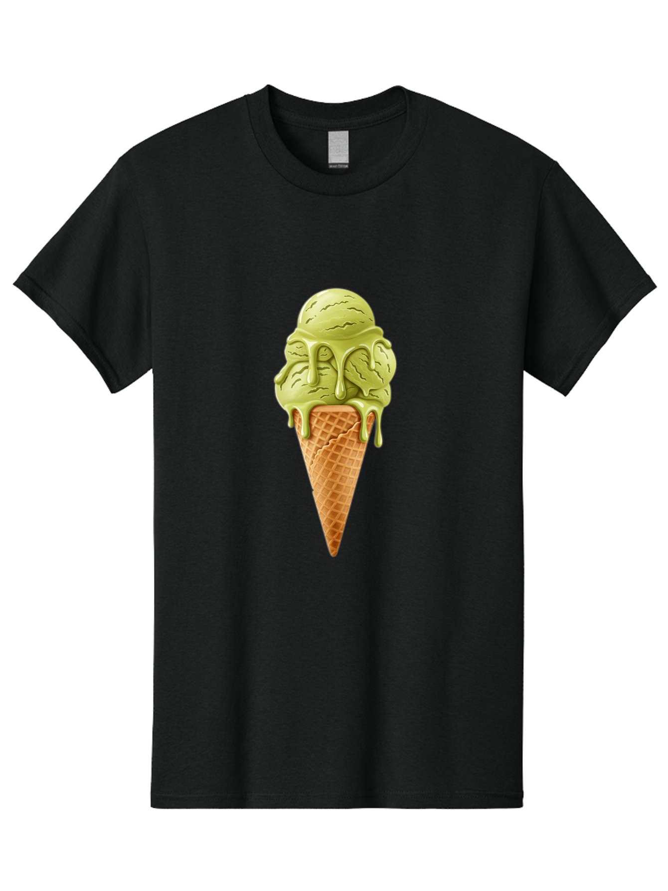 Pistachio-Ice-Cream-Cone Men'S Graphic Tee, 100% Cotton, Comfortable Casual Summer Wear, Machine Washable, Vintage Camera, Old Camera, Antique Camera, Black Camera, Classic Photography, Photography Equipment, Nostalgic Device, Film Camera, Baj697