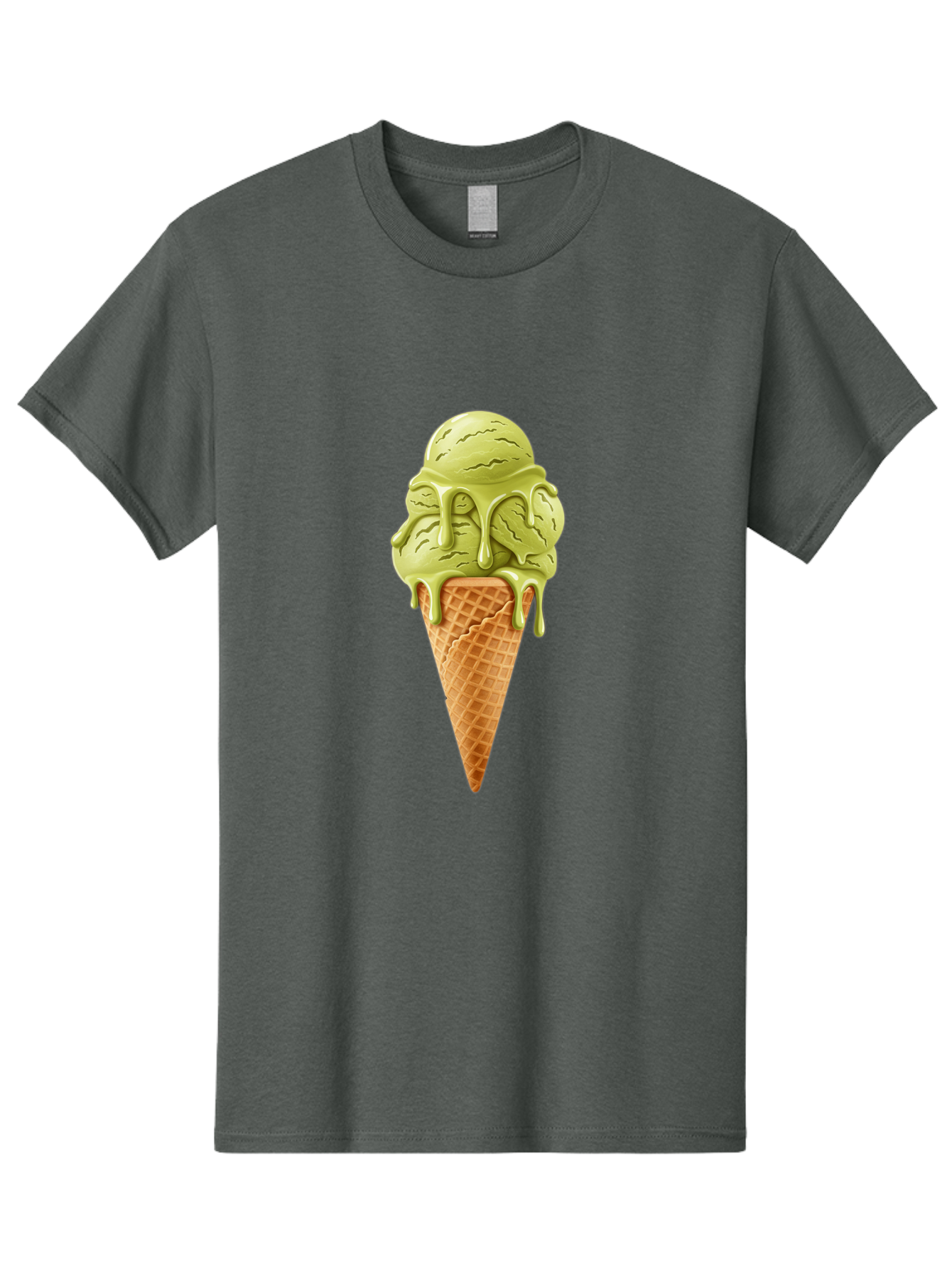 Pistachio-Ice-Cream-Cone Men'S Graphic Tee, 100% Cotton, Comfortable Casual Summer Wear, Machine Washable, Vintage Camera, Old Camera, Antique Camera, Black Camera, Classic Photography, Photography Equipment, Nostalgic Device, Film Camera, Baj697