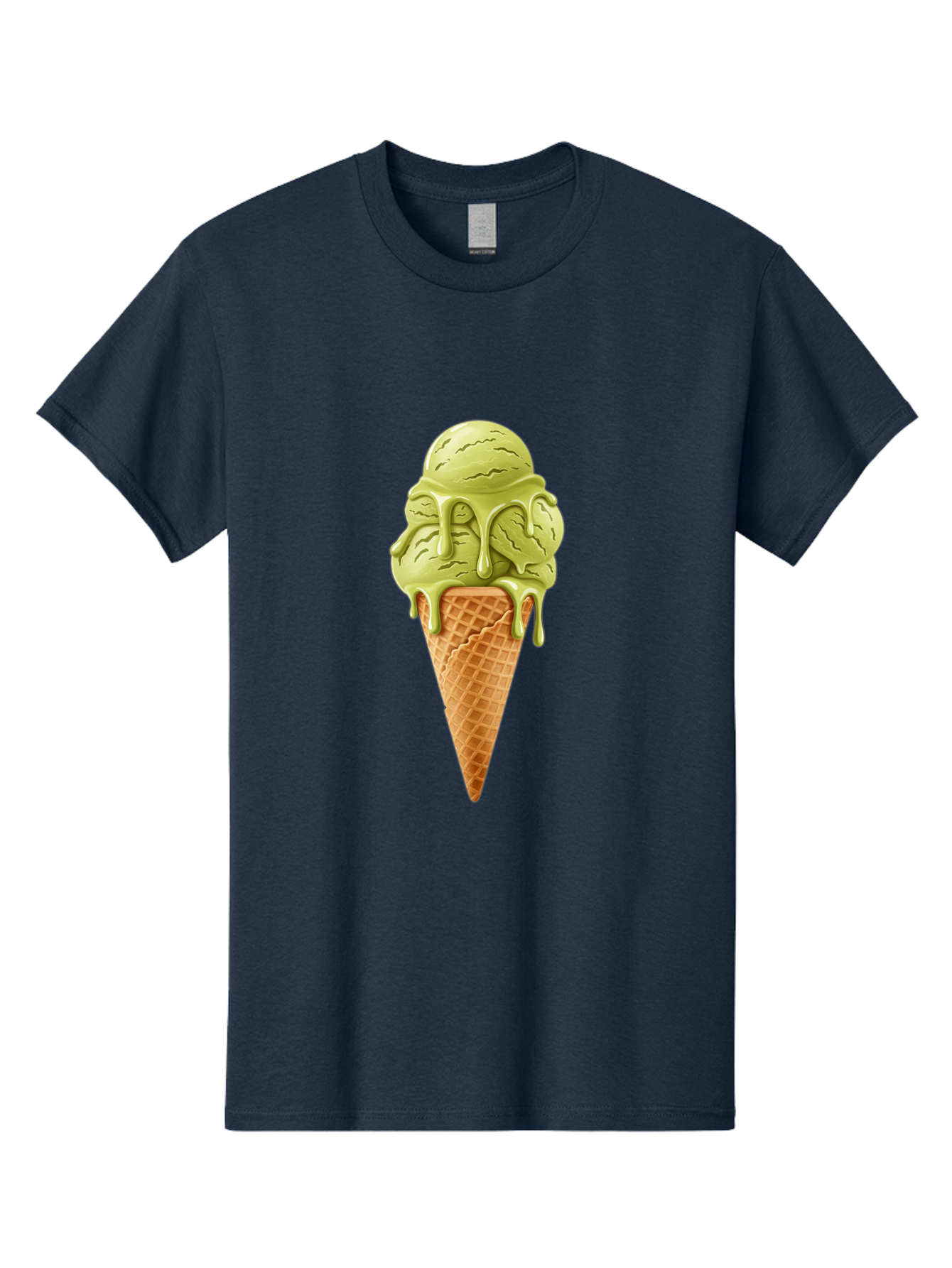 Pistachio-Ice-Cream-Cone Men'S Graphic Tee, 100% Cotton, Comfortable Casual Summer Wear, Machine Washable, Vintage Camera, Old Camera, Antique Camera, Black Camera, Classic Photography, Photography Equipment, Nostalgic Device, Film Camera, Baj697