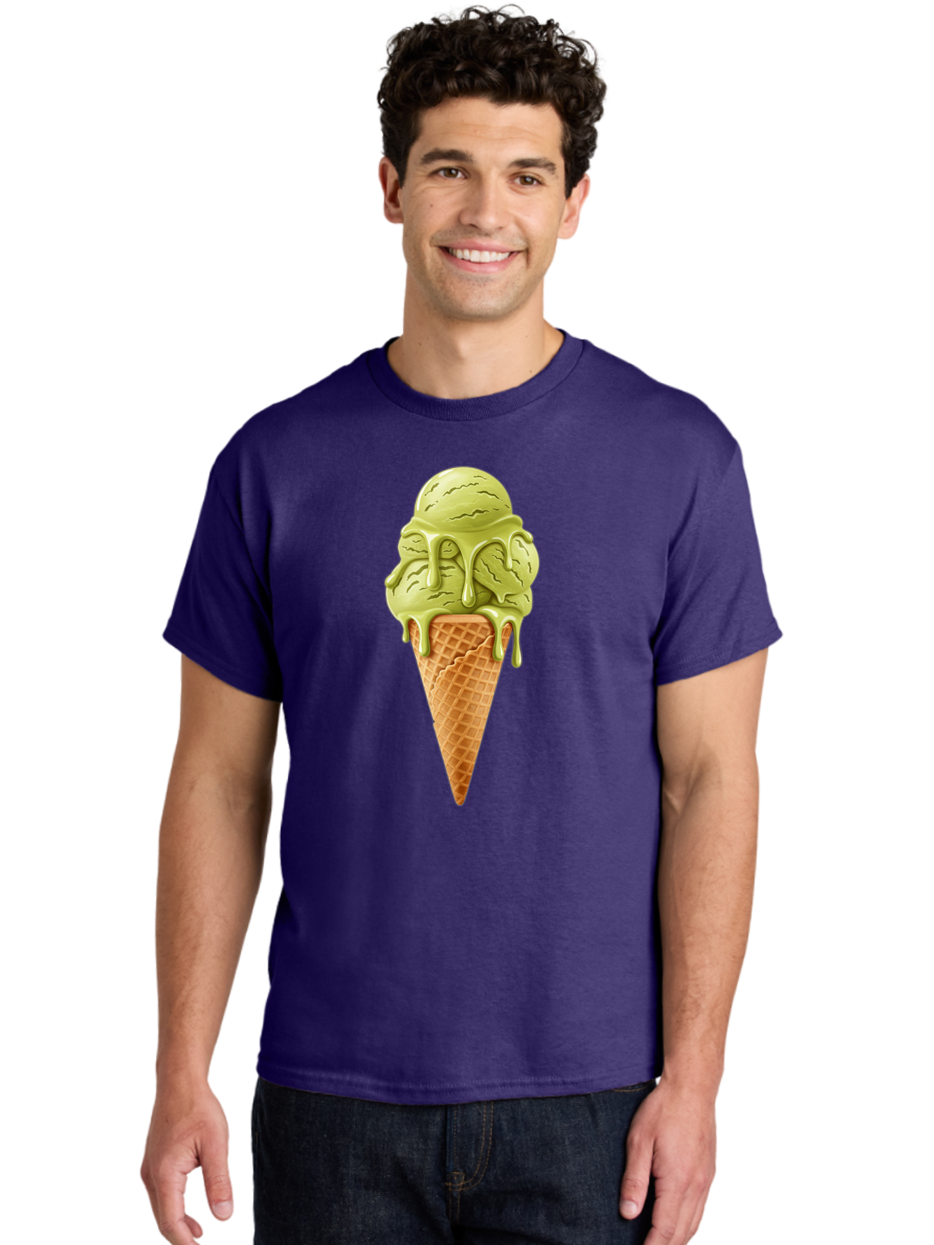 Pistachio-Ice-Cream-Cone Men'S Graphic Tee, 100% Cotton, Comfortable Casual Summer Wear, Machine Washable, Vintage Camera, Old Camera, Antique Camera, Black Camera, Classic Photography, Photography Equipment, Nostalgic Device, Film Camera, Baj697