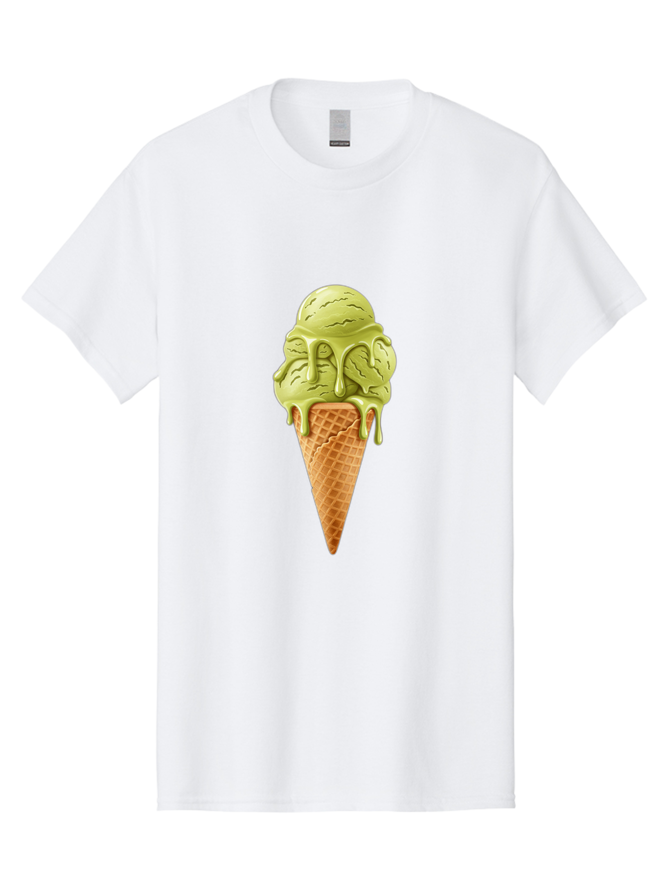 Pistachio-Ice-Cream-Cone Men'S Graphic Tee, 100% Cotton, Comfortable Casual Summer Wear, Machine Washable, Vintage Camera, Old Camera, Antique Camera, Black Camera, Classic Photography, Photography Equipment, Nostalgic Device, Film Camera, Baj697