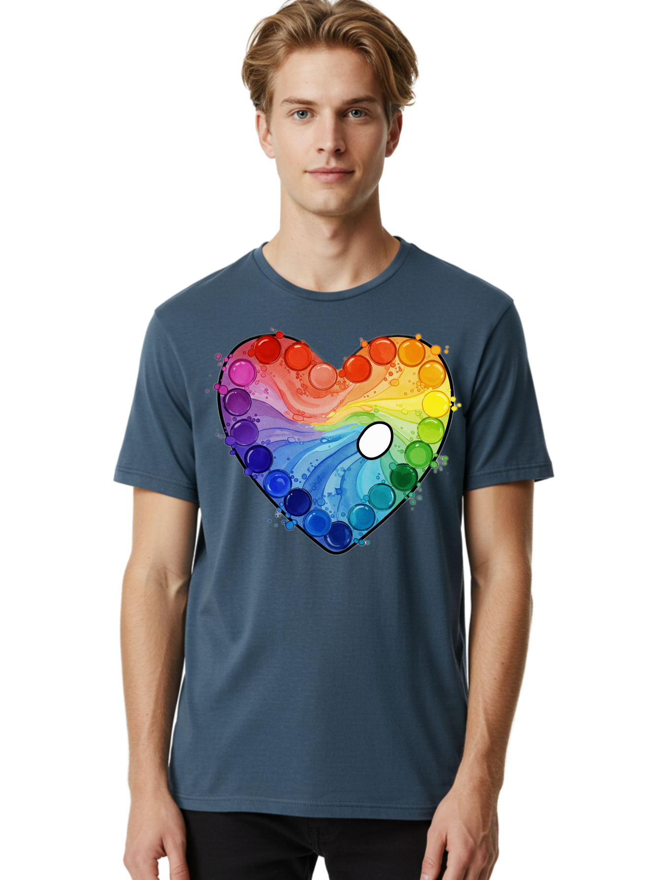 Pop-It-Heart-1 Men'S Graphic Tee, 100% Cotton, Comfortable Casual Summer Wear, Machine Washable, Vintage Camera, Old Camera, Antique Camera, Black Camera, Classic Photography, Photography Equipment, Nostalgic Device, Film Camera, Camera Art Baj698