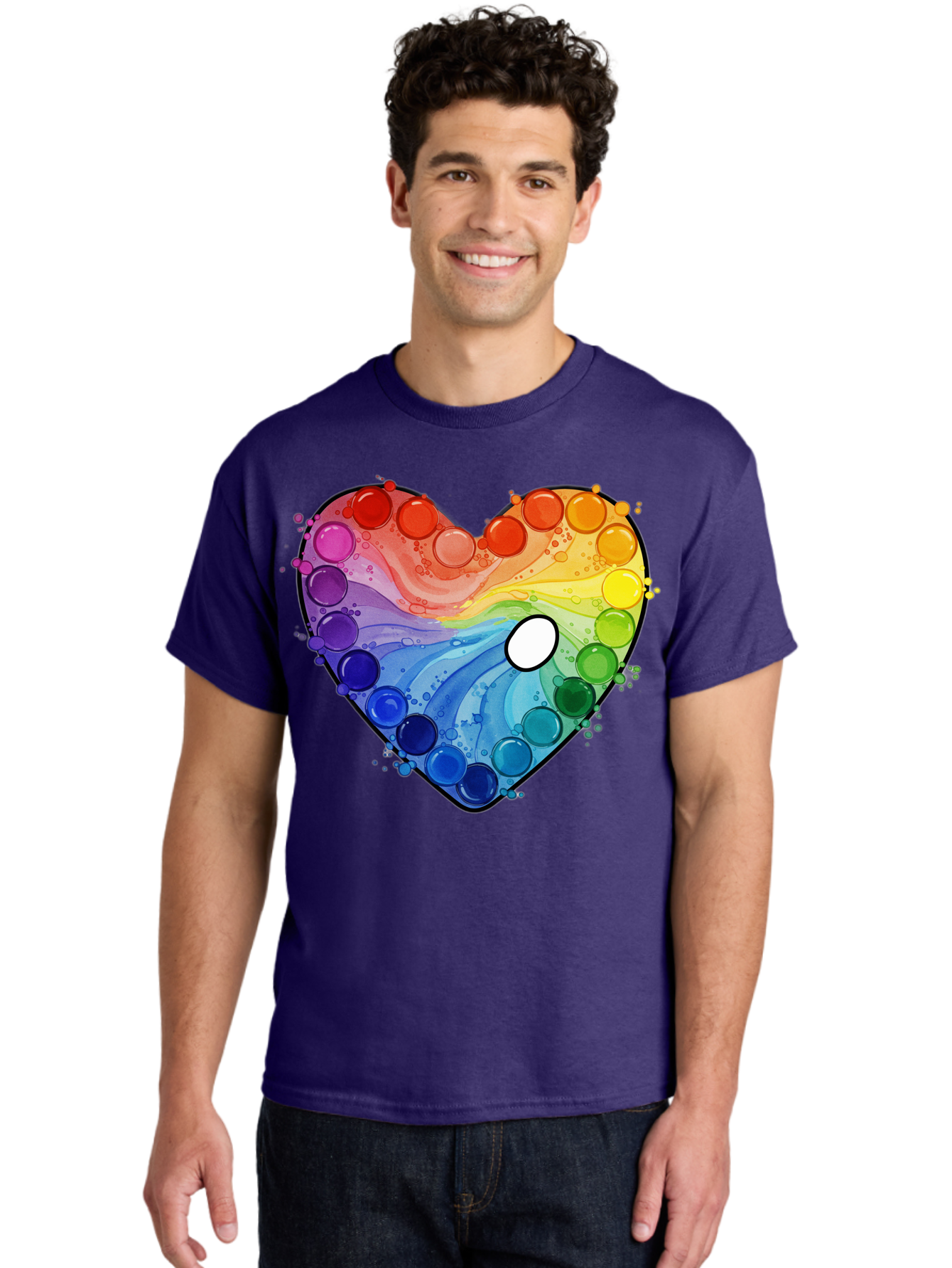 Pop-It-Heart-1 Men'S Graphic Tee, 100% Cotton, Comfortable Casual Summer Wear, Machine Washable, Vintage Camera, Old Camera, Antique Camera, Black Camera, Classic Photography, Photography Equipment, Nostalgic Device, Film Camera, Camera Art Baj698