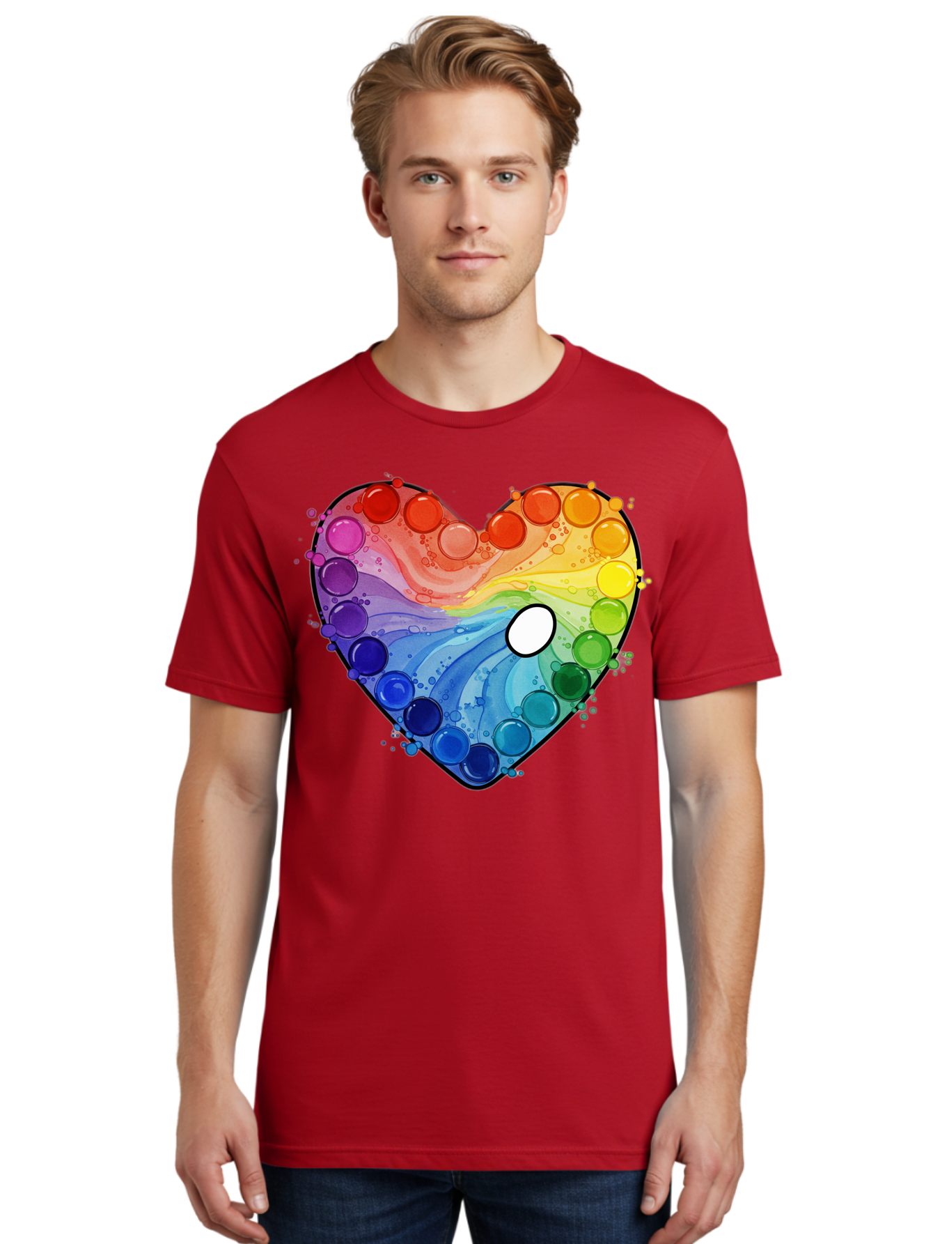 Pop-It-Heart-1 Men'S Graphic Tee, 100% Cotton, Comfortable Casual Summer Wear, Machine Washable, Vintage Camera, Old Camera, Antique Camera, Black Camera, Classic Photography, Photography Equipment, Nostalgic Device, Film Camera, Camera Art Baj698