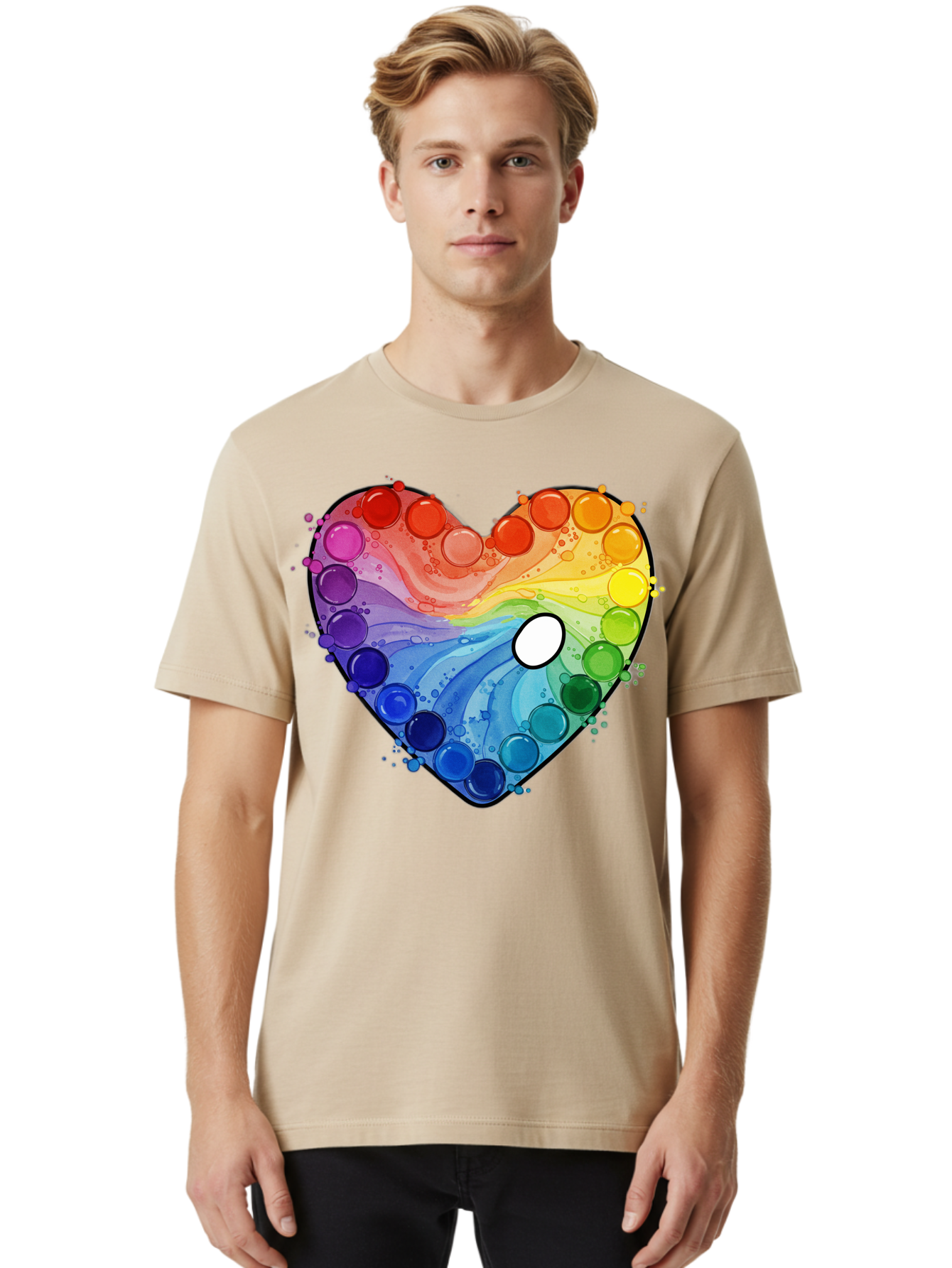 Pop-It-Heart-1 Men'S Graphic Tee, 100% Cotton, Comfortable Casual Summer Wear, Machine Washable, Vintage Camera, Old Camera, Antique Camera, Black Camera, Classic Photography, Photography Equipment, Nostalgic Device, Film Camera, Camera Art Baj698