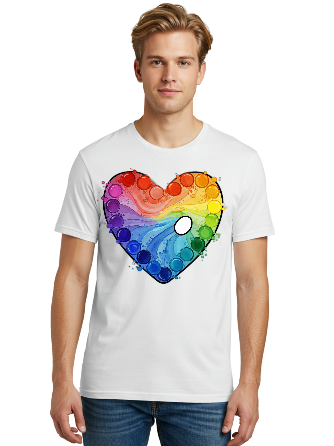 Pop-It-Heart-1 Men'S Graphic Tee, 100% Cotton, Comfortable Casual Summer Wear, Machine Washable, Vintage Camera, Old Camera, Antique Camera, Black Camera, Classic Photography, Photography Equipment, Nostalgic Device, Film Camera, Camera Art Baj698